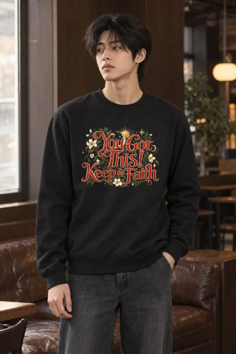 "Keep The Faith" Heavy Blend Unisex Crewneck Sweatshirt