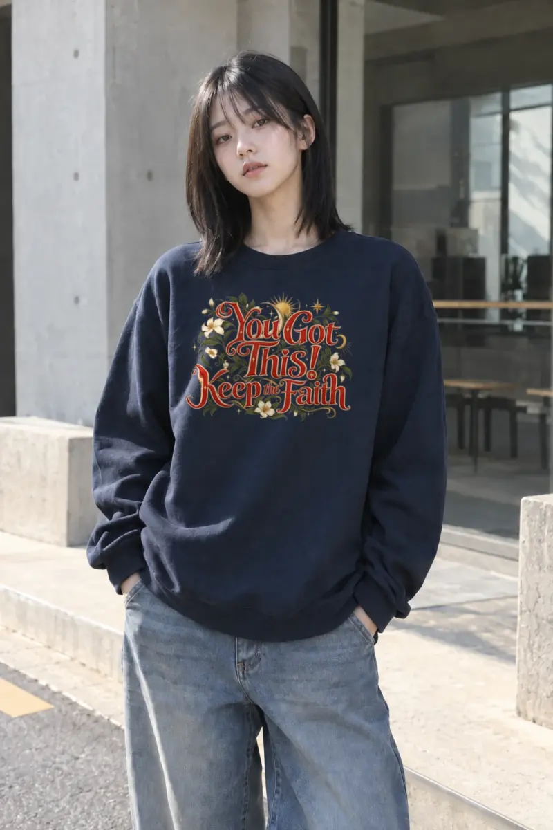 "Keep The Faith" Heavy Blend Unisex Crewneck Sweatshirt | Gildan 18000