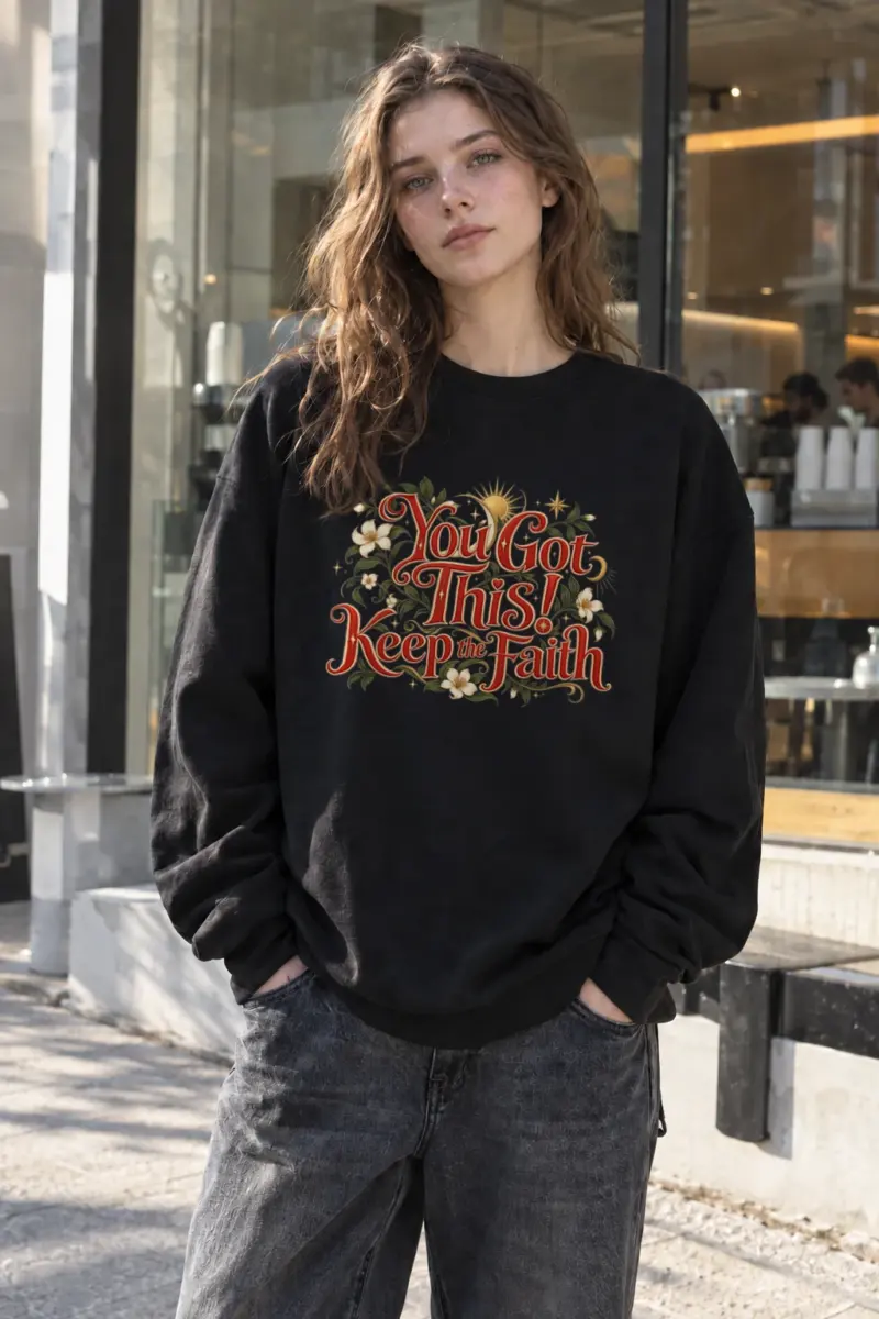 "Keep The Faith" Heavy Blend Unisex Crewneck Sweatshirt | Gildan 18000