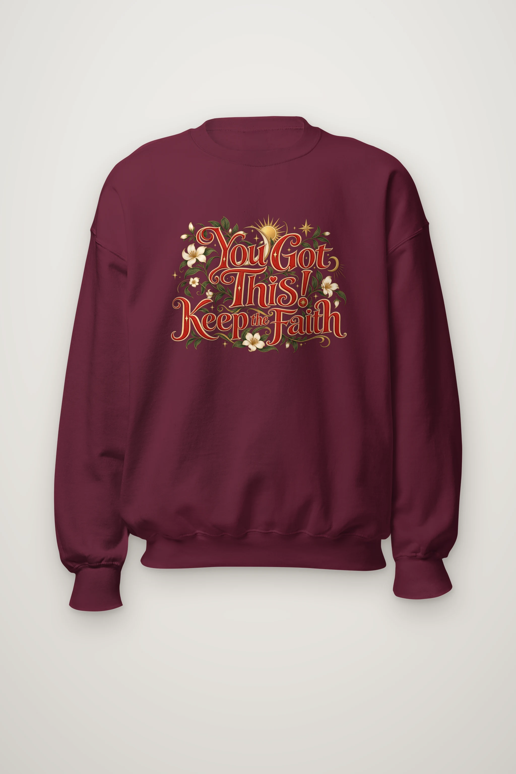 "Keep The Faith" Heavy Blend Unisex Crewneck Sweatshirt