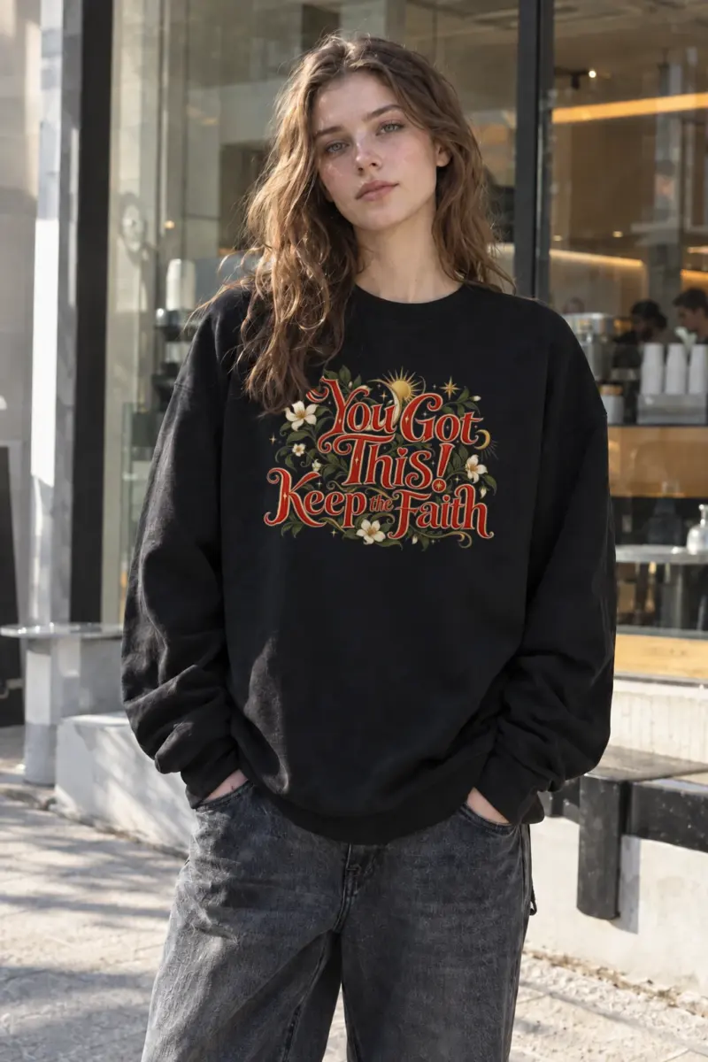 "Keep The Faith" Heavy Blend Unisex Crewneck Sweatshirt | Gildan 18000
