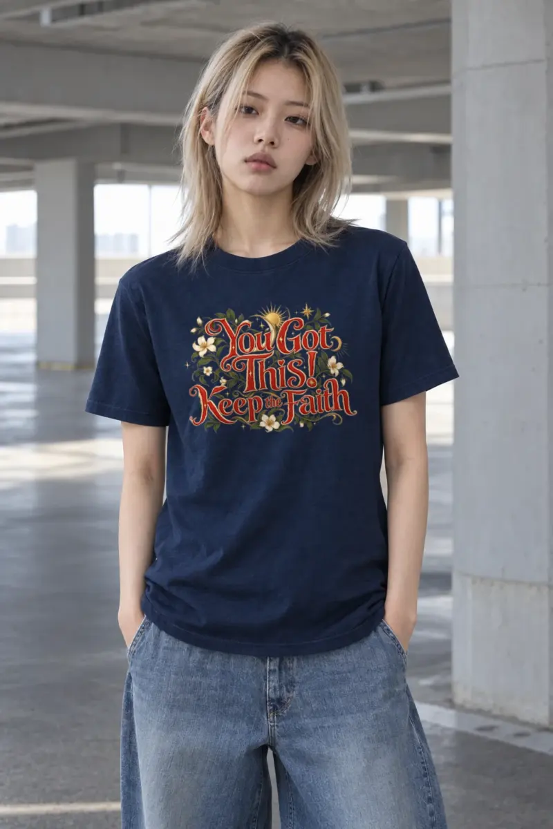 "Keep The Faith" Heavyweight Unisex Crewneck T-shirt