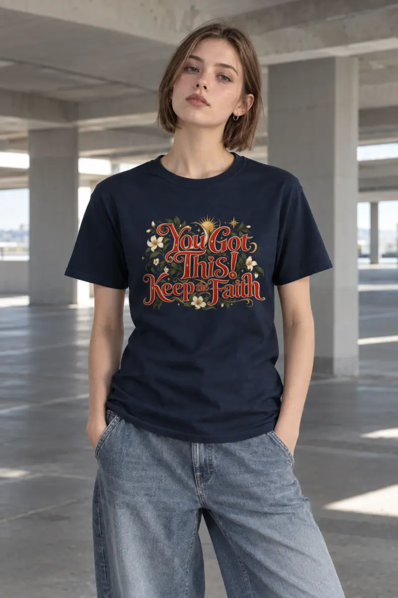 "Keep The Faith" Heavyweight Unisex Crewneck T-shirt