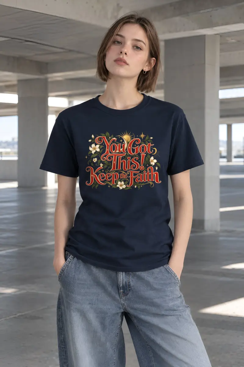 "Keep The Faith" Heavyweight Unisex Crewneck T-shirt