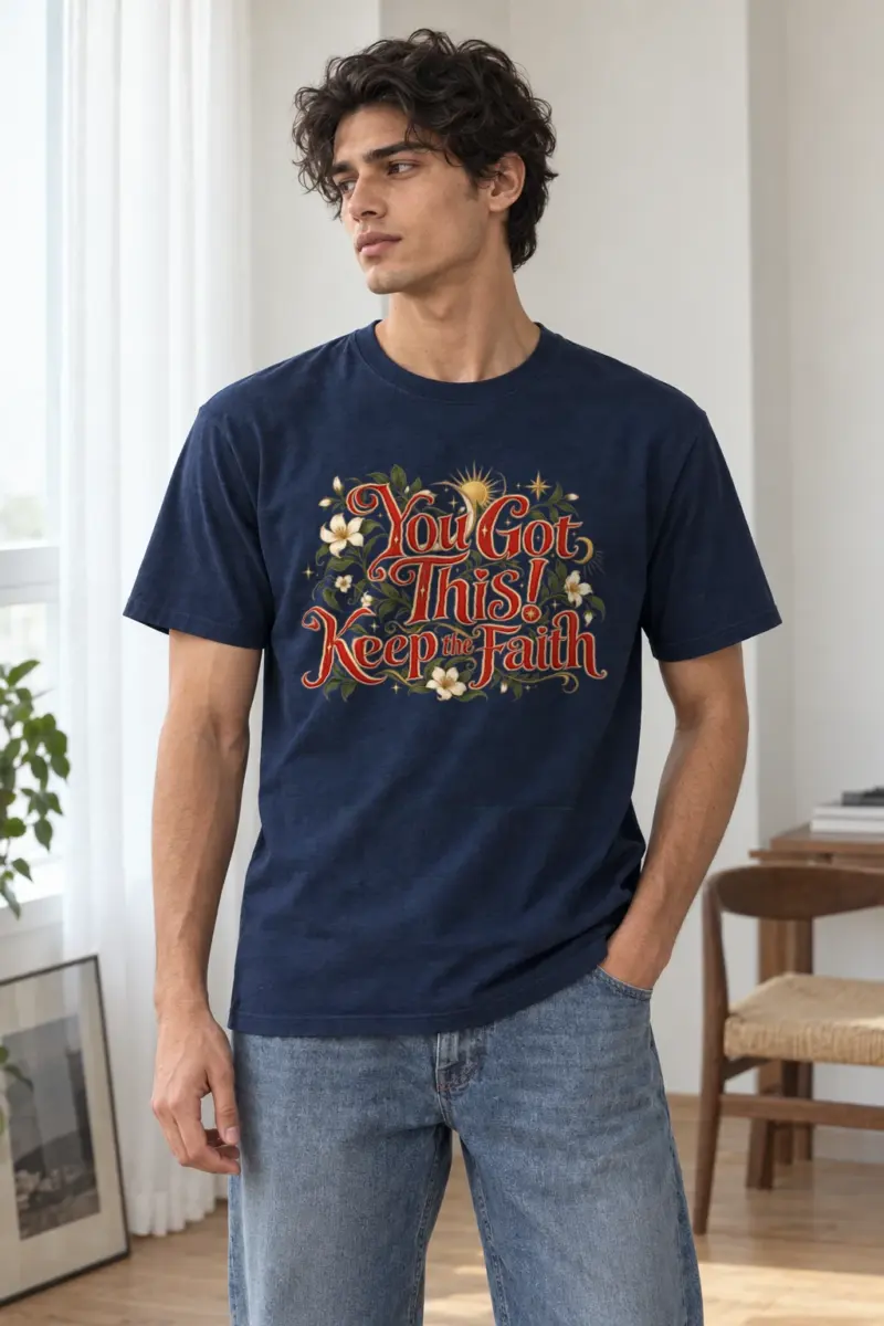 "Keep The Faith" Heavyweight Unisex Crewneck T-shirt | Gildan 5000
