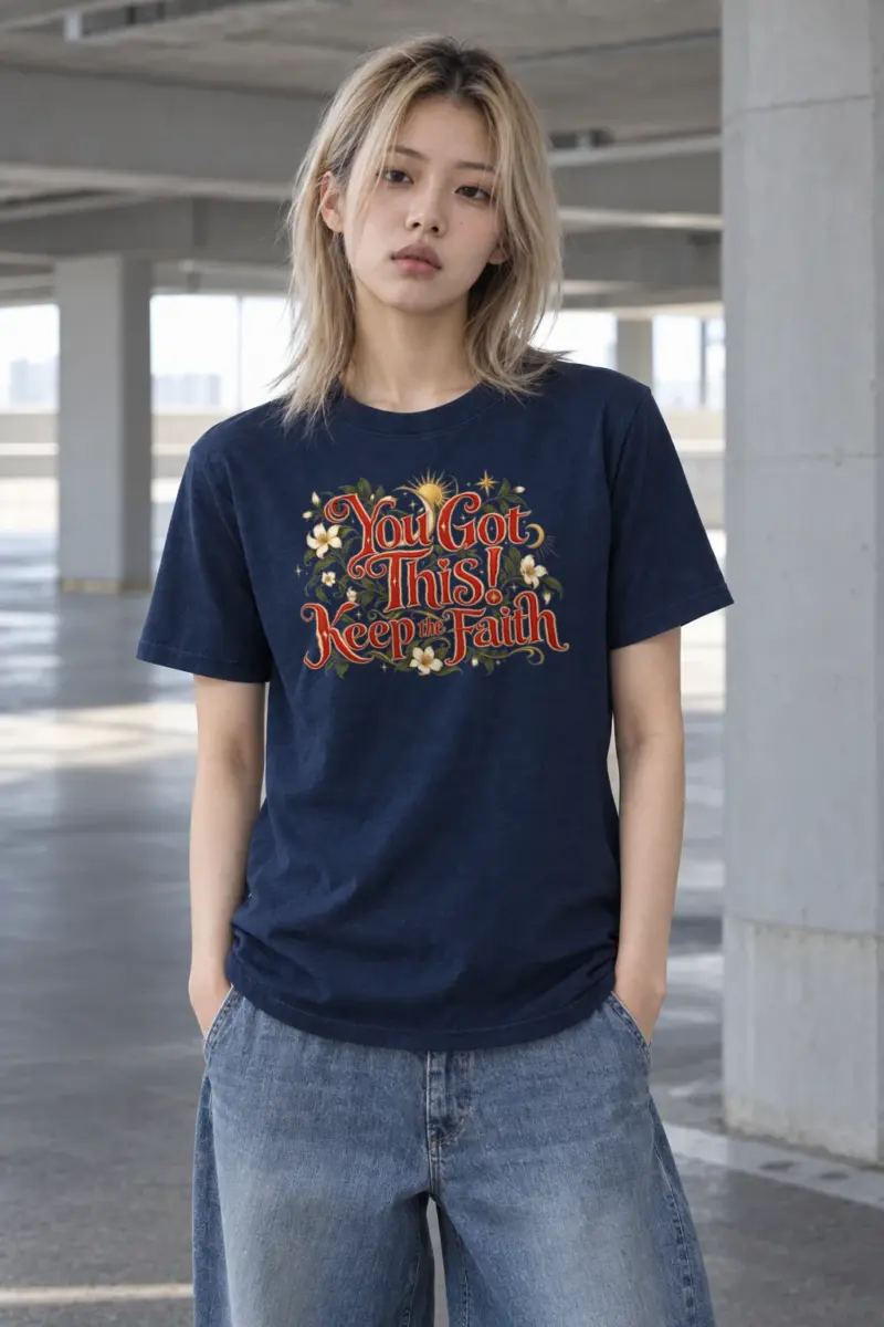 "Keep The Faith" Heavyweight Unisex Crewneck T-shirt