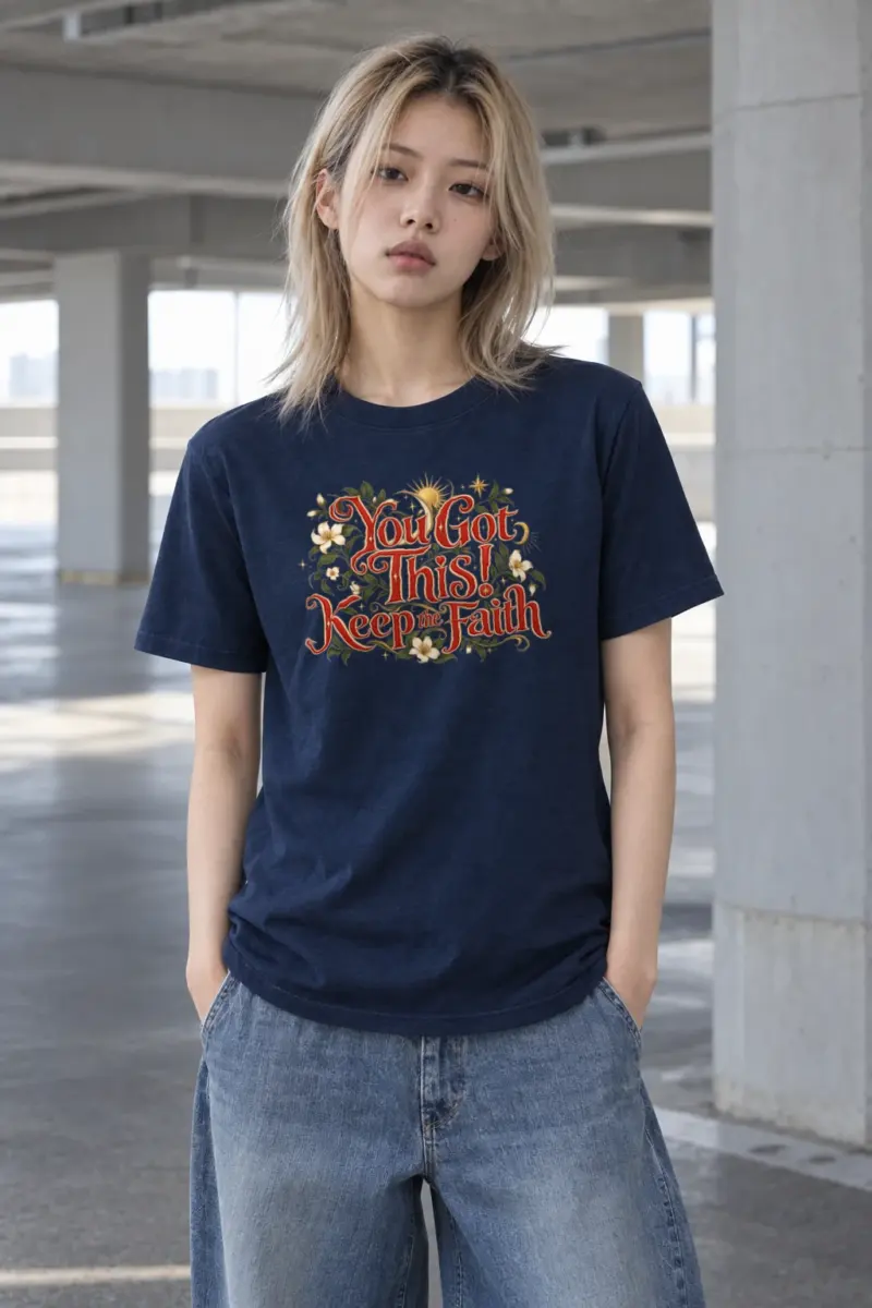 "Keep The Faith" Heavyweight Unisex Crewneck T-shirt