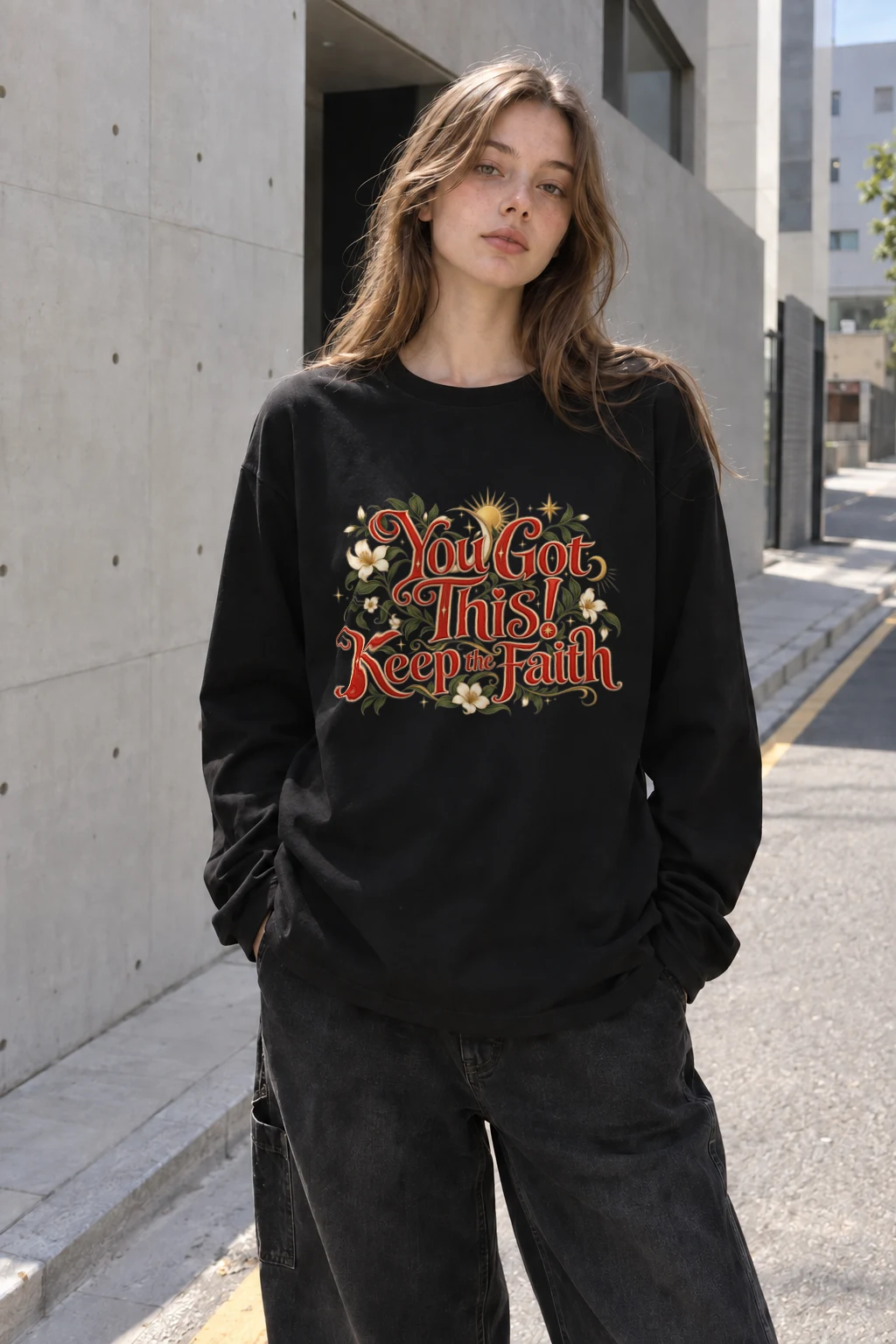 "Keep The Faith" Unisex Longsleeve T-shirt | Gildan 2400