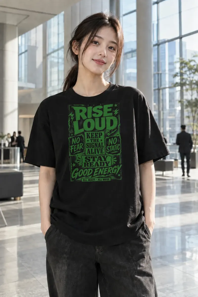 "Keep The Signal Alive" Heavyweight Unisex Crewneck T-shirt | Gildan 5000
