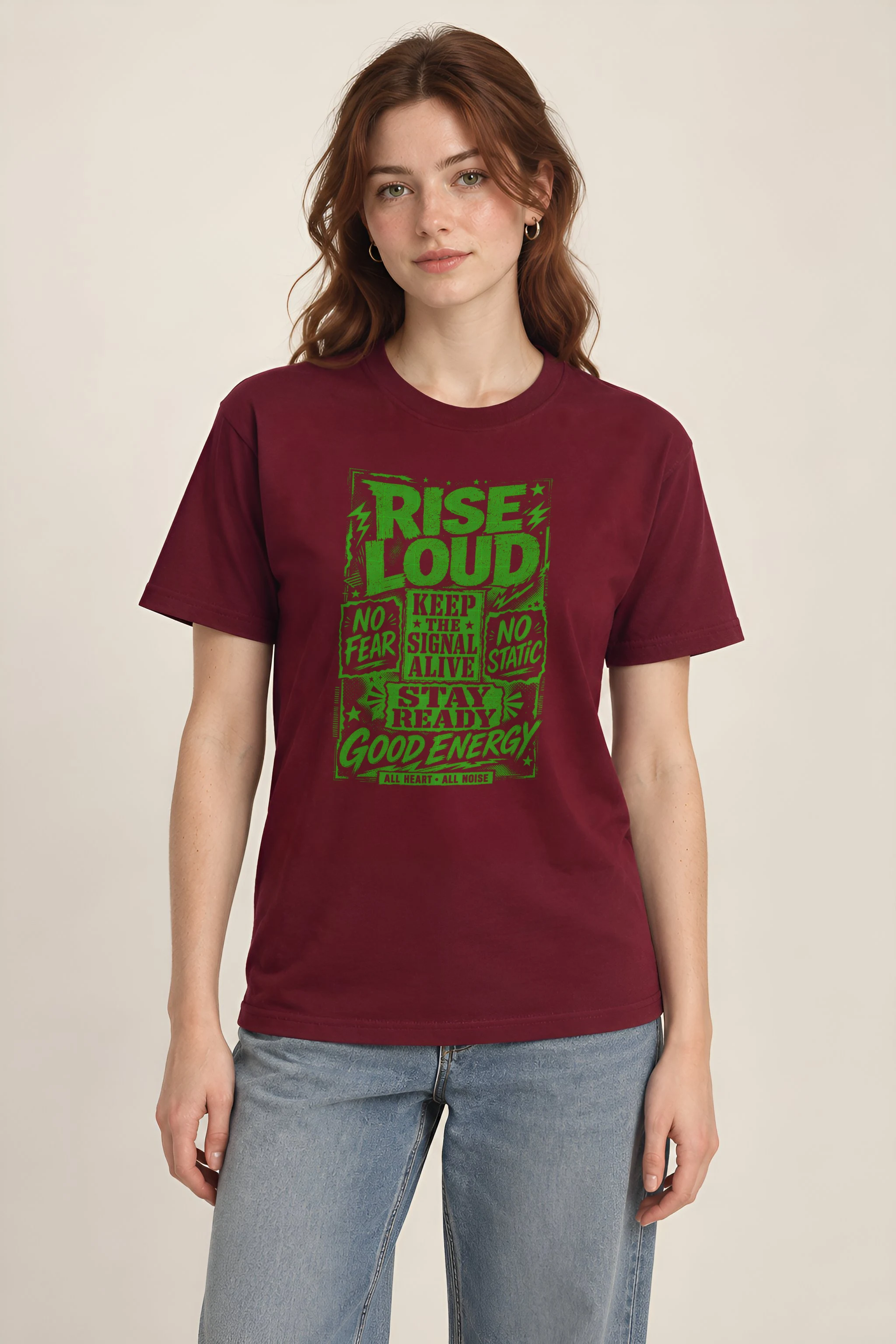 "Keep The Signal Alive" Heavyweight Unisex Crewneck T-shirt