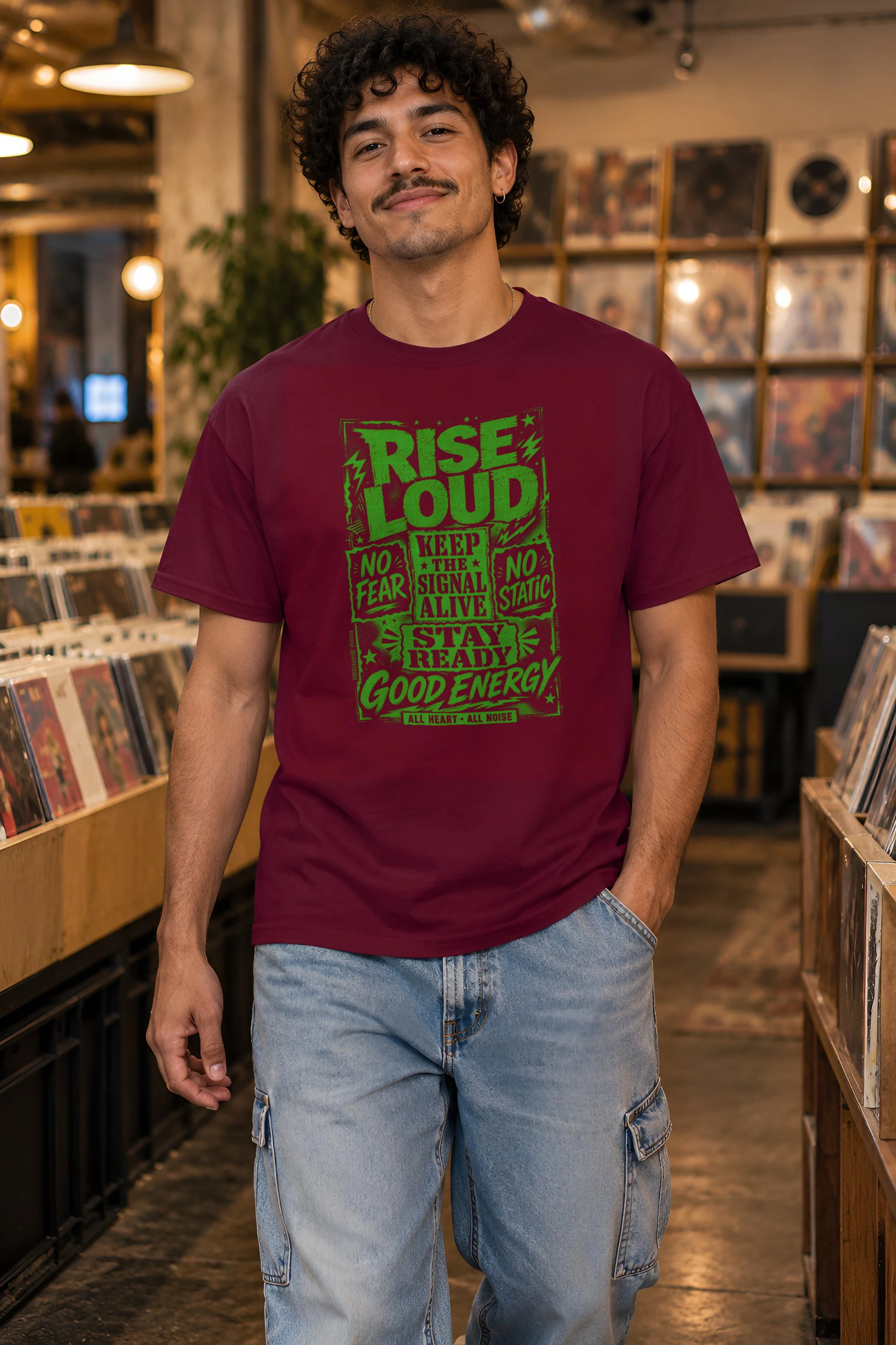 "Keep The Signal Alive" Heavyweight Unisex Crewneck T-shirt