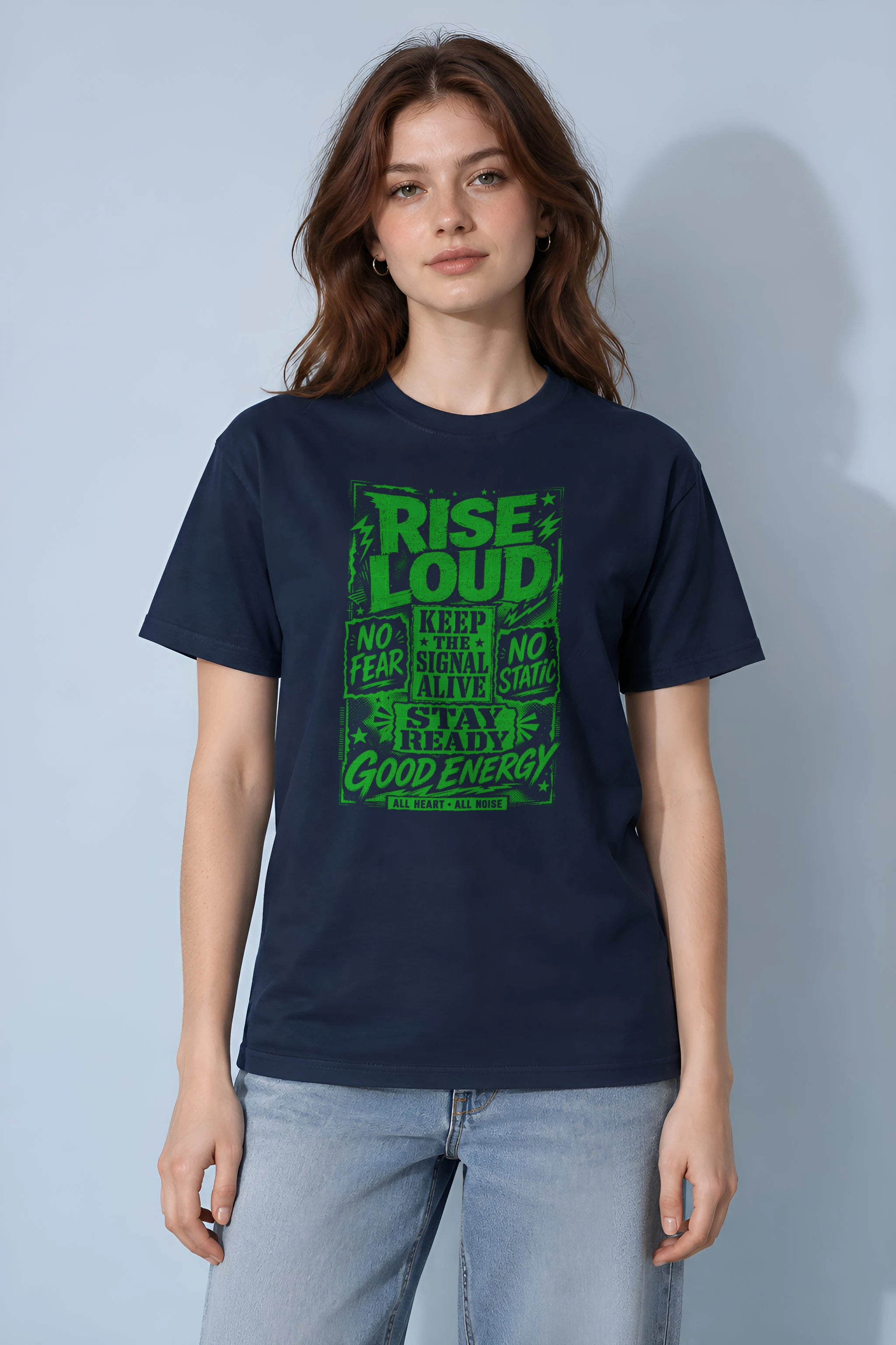 "Keep The Signal Alive" Heavyweight Unisex Crewneck T-shirt