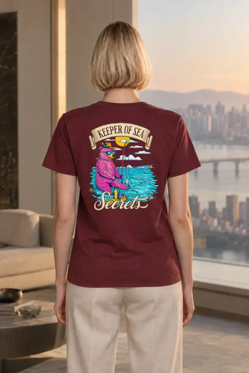 "Keeper Of Sea Secrets" Heavyweight Unisex Crewneck T-shirt | Gildan 5000