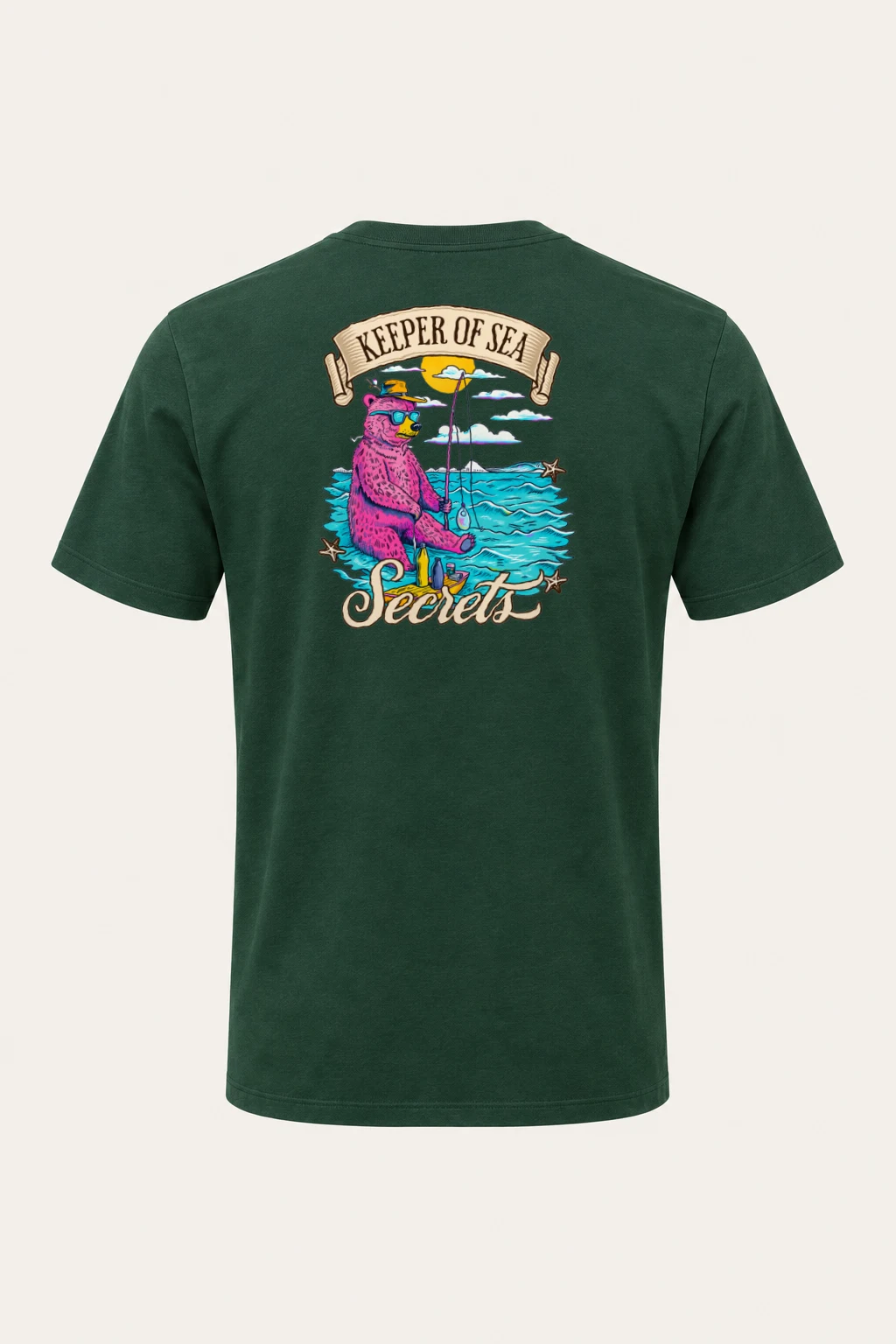 "Keeper Of Sea Secrets" Heavyweight Unisex Crewneck T-shirt | Gildan 5000