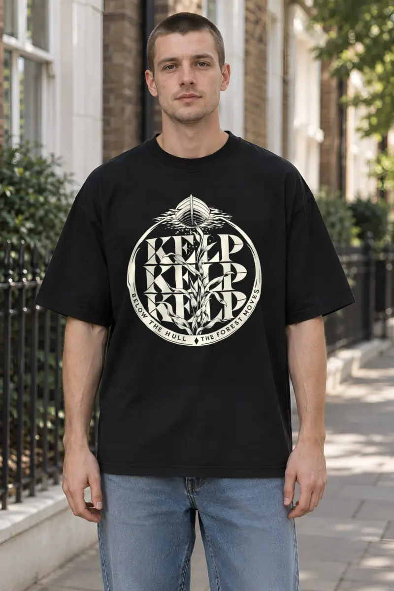 "Kelp Below the Hull" Unisex Oversized Heavyweight Crewneck T-Shirt