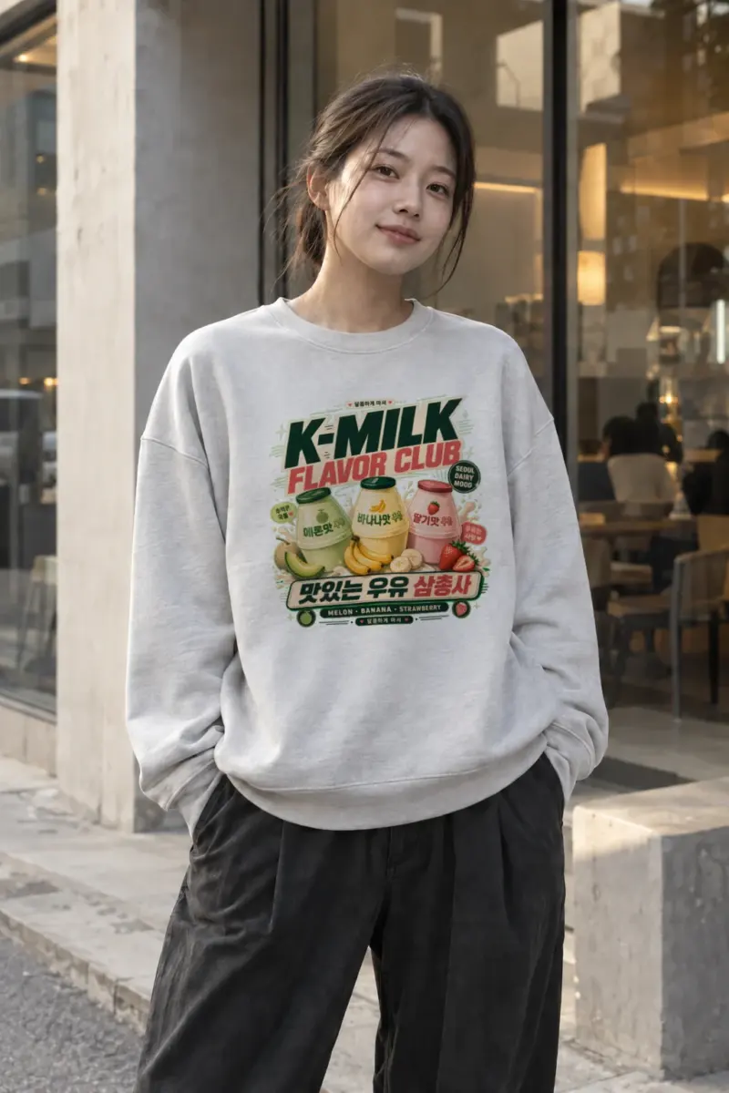 "Kemilk Flavor Club" Unisex Sponge Fleece Crewneck Sweatshirt | Bella + Canvas 3901