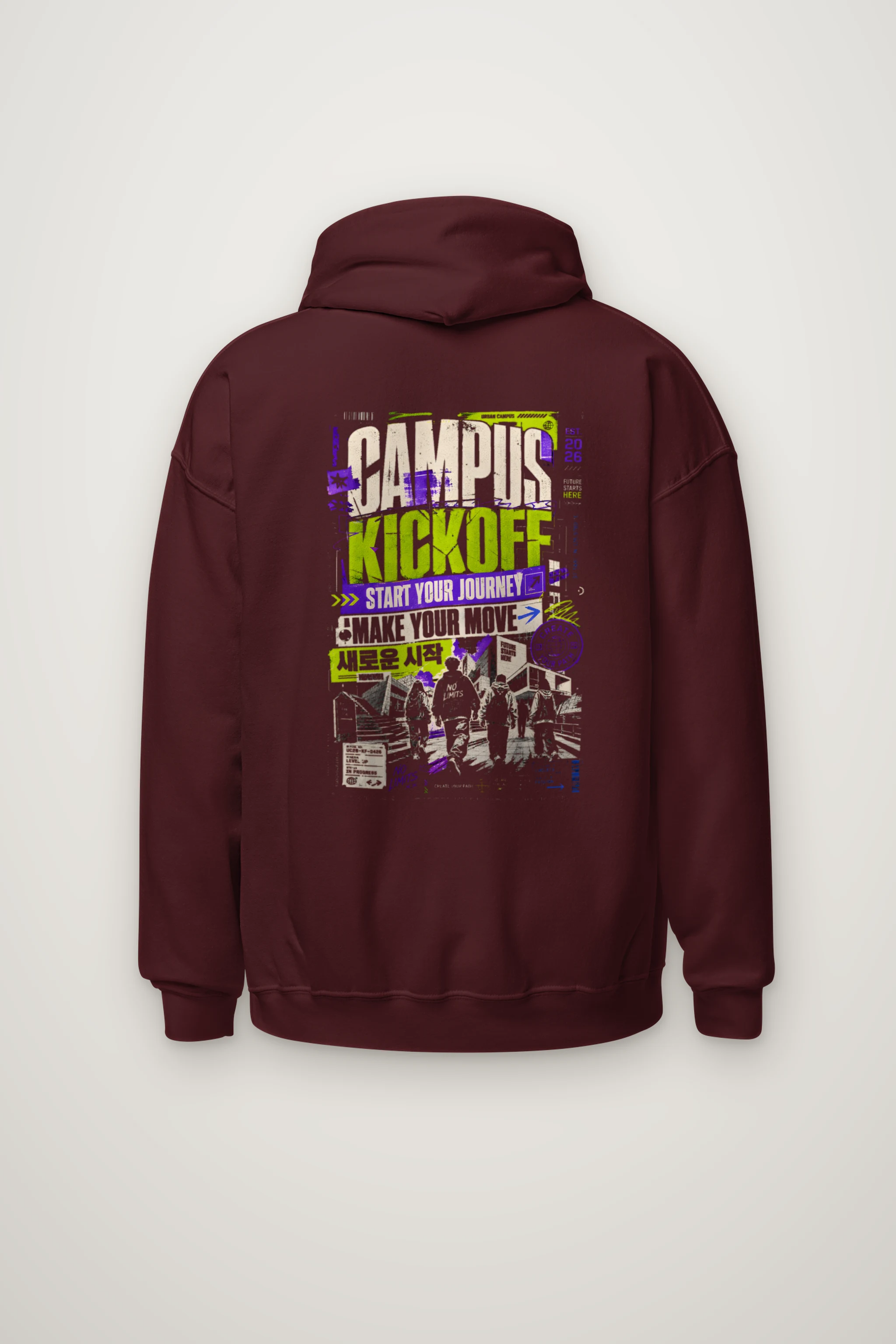 "Kick Off Your Journey" Heavy Blend Unisex Pullover Hoodie