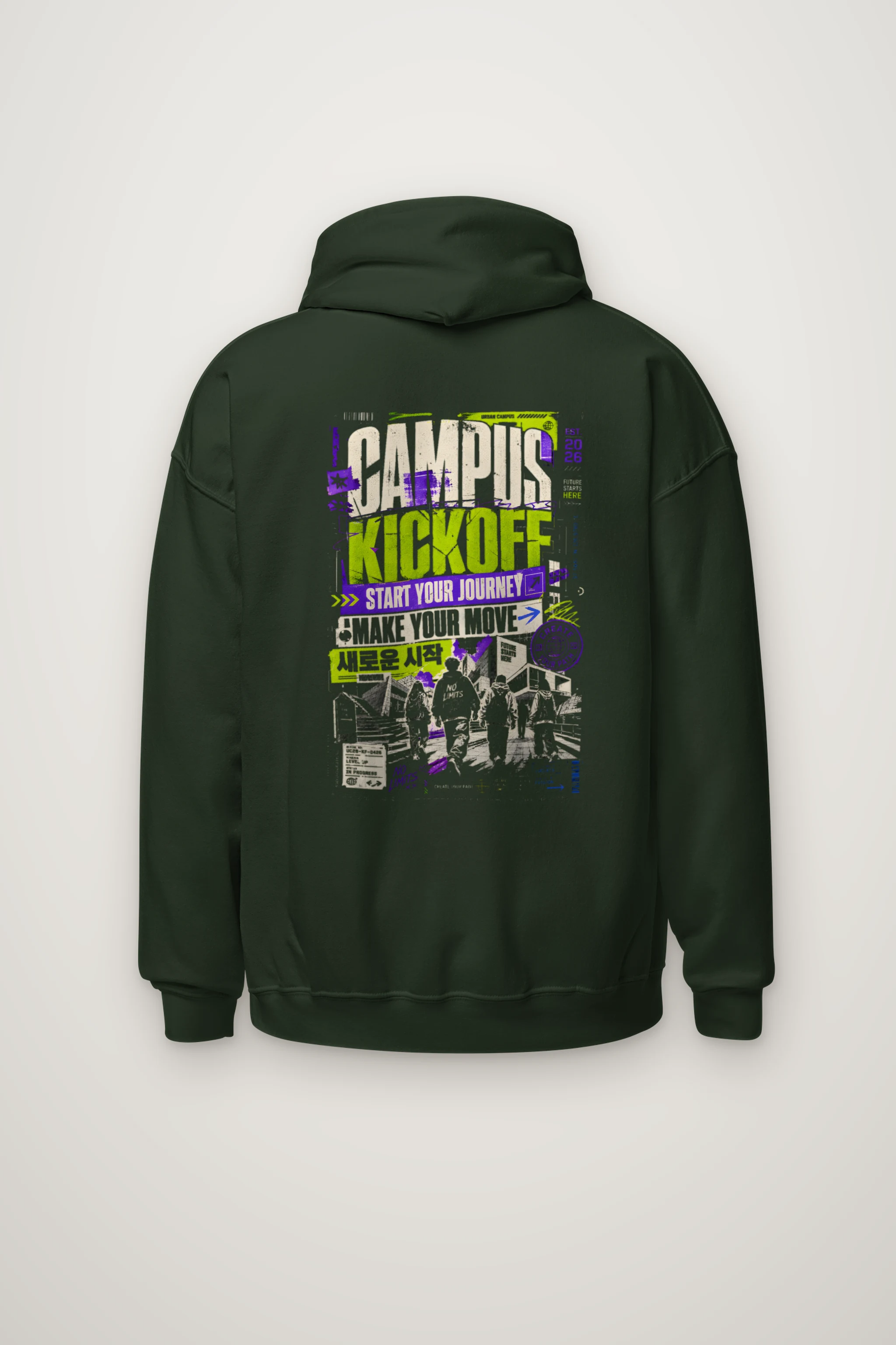 "Kick Off Your Journey" Heavy Blend Unisex Pullover Hoodie