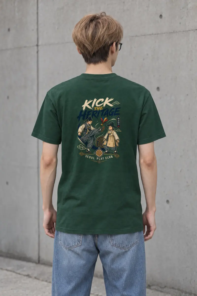 "Kick The Heritage" Heavyweight Unisex Crewneck T-shirt