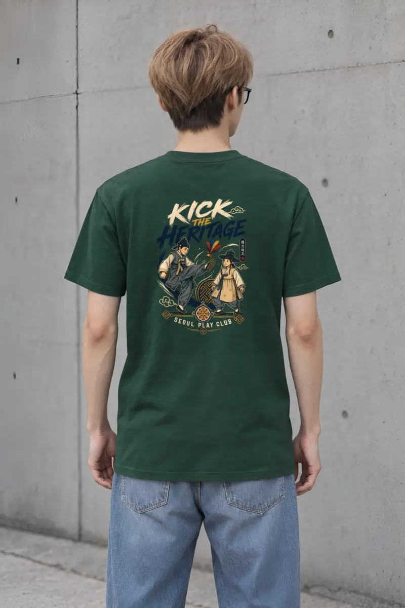 "Kick The Heritage" Heavyweight Unisex Crewneck T-shirt