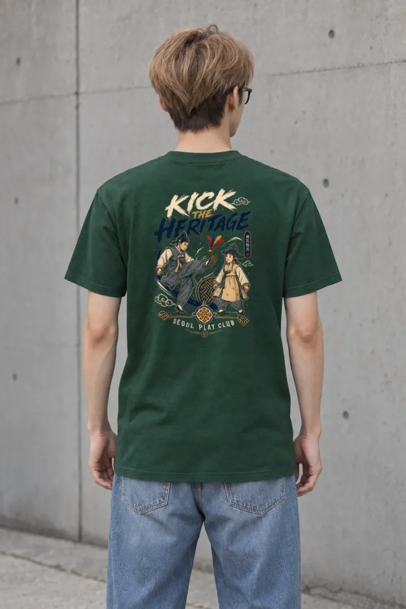 "Kick The Heritage" Heavyweight Unisex Crewneck T-shirt