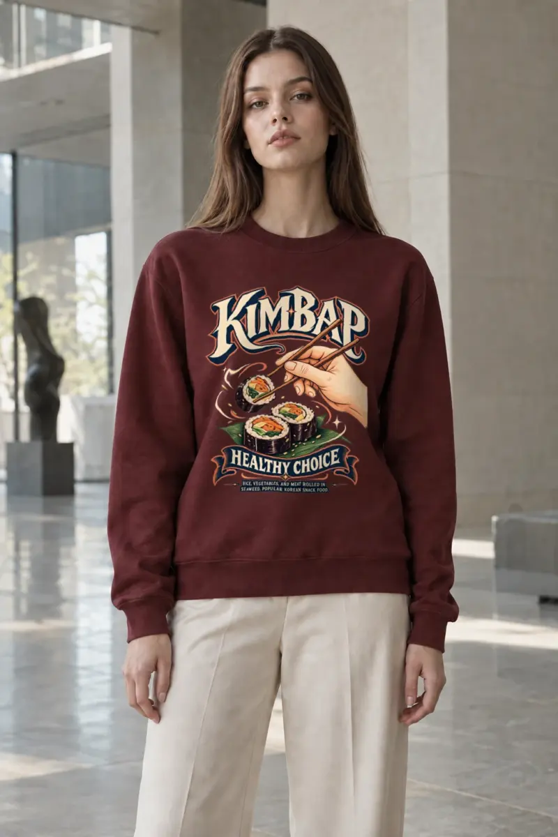 "Kimbap Healthy Choice" Heavy Blend Unisex Crewneck Sweatshirt