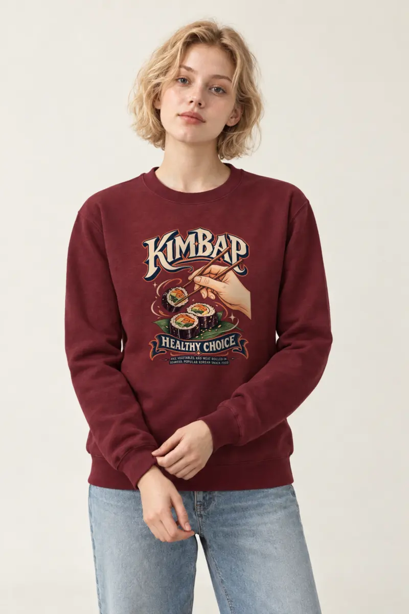 "Kimbap Healthy Choice" Heavy Blend Unisex Crewneck Sweatshirt