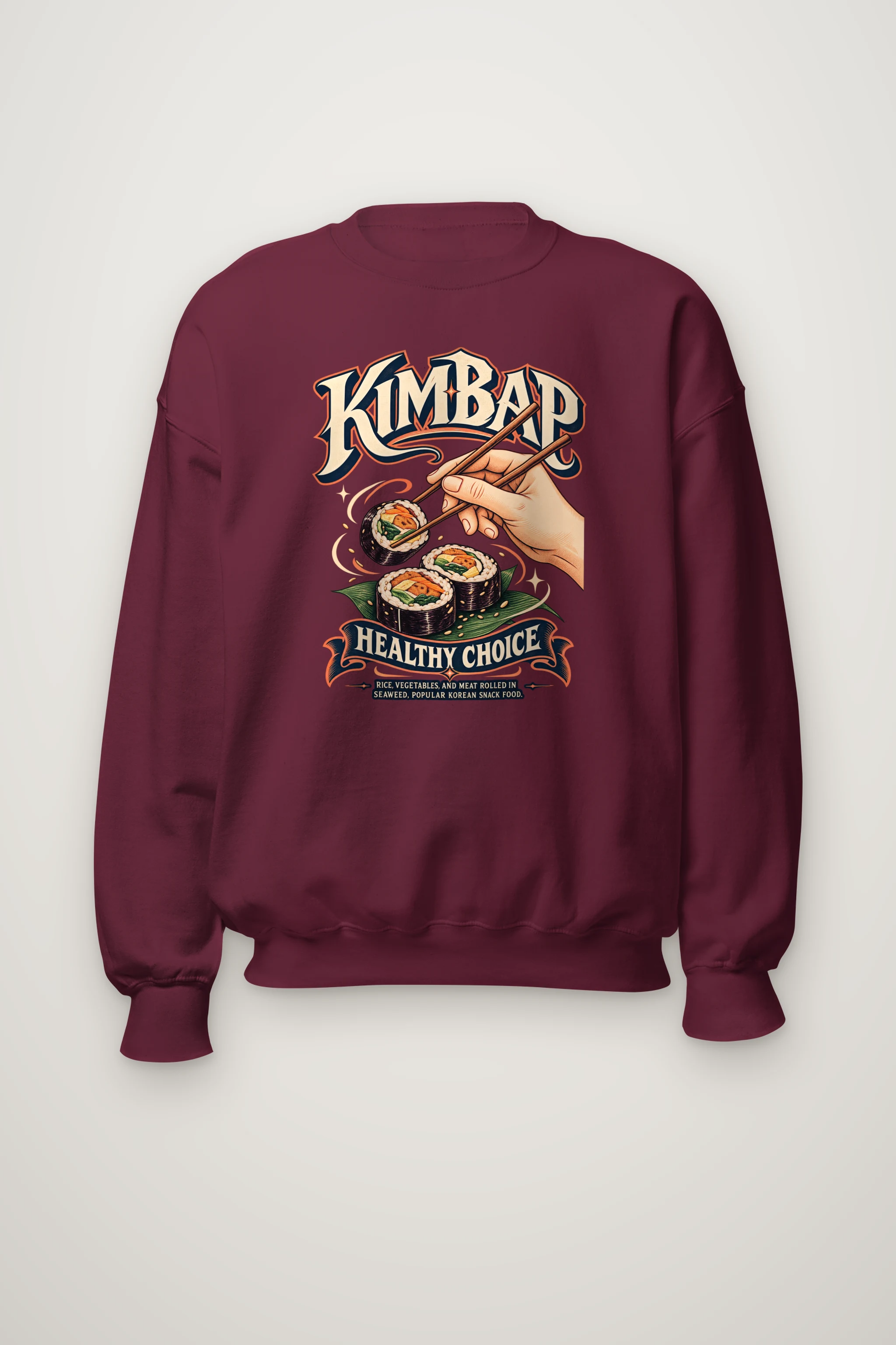 "Kimbap Healthy Choice" Heavy Blend Unisex Crewneck Sweatshirt