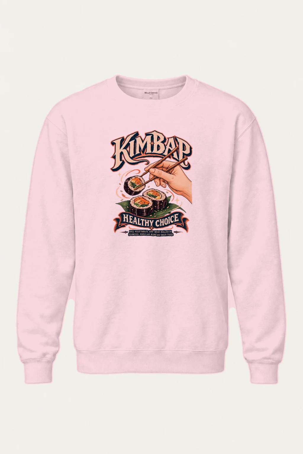 "Kimbap Healthy Choice" Heavy Blend Unisex Crewneck Sweatshirt | Gildan 18000