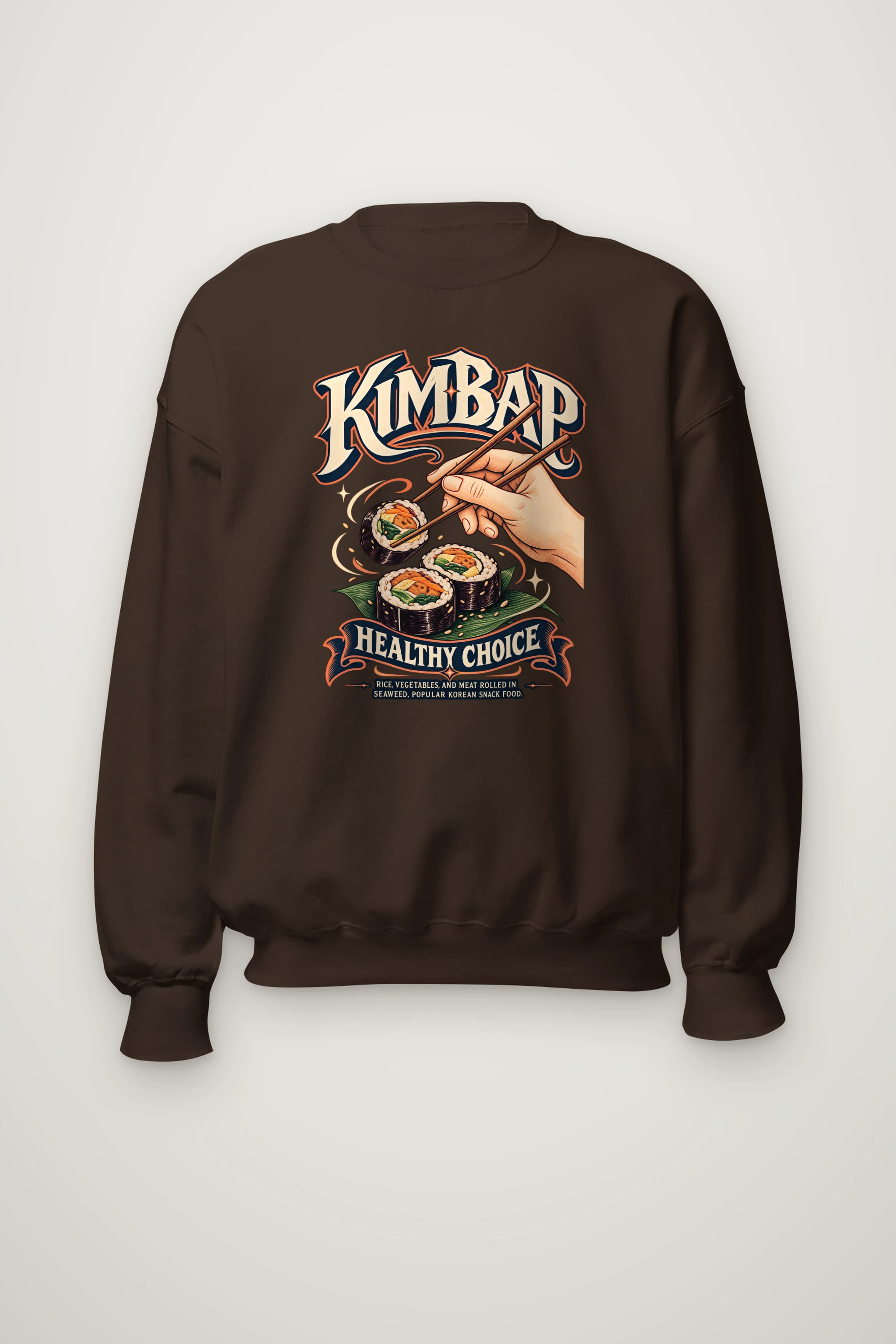 "Kimbap Healthy Choice" Heavy Blend Unisex Crewneck Sweatshirt