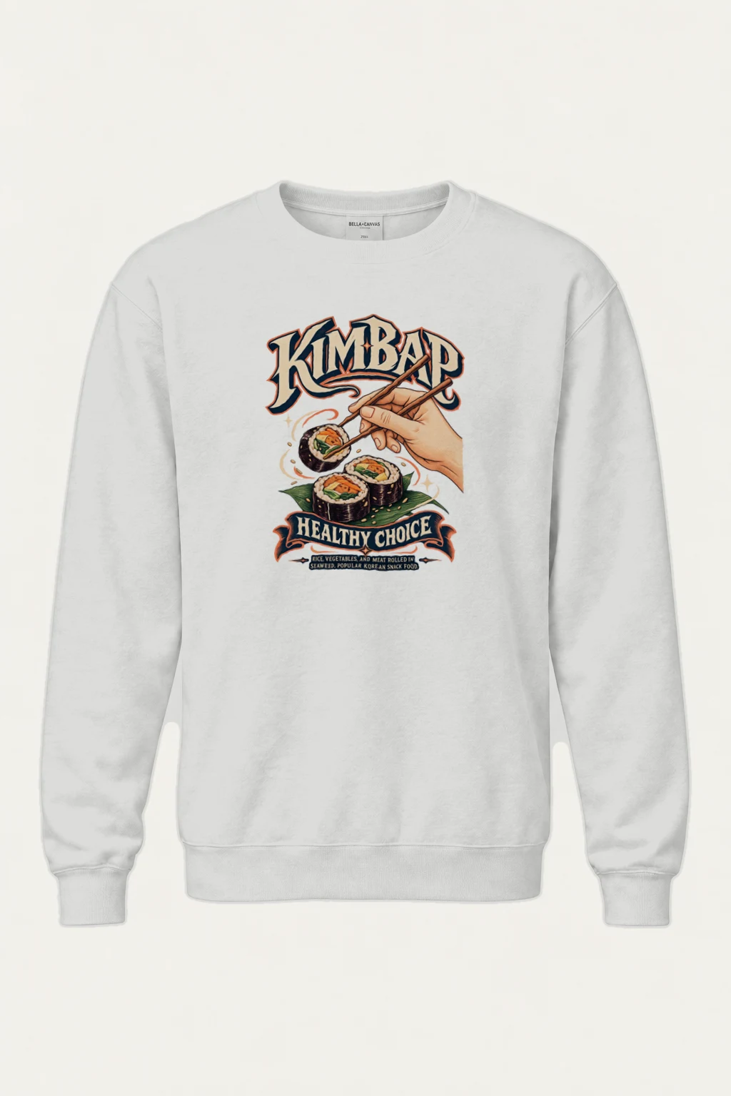 "Kimbap Healthy Choice" Heavy Blend Unisex Crewneck Sweatshirt | Gildan 18000