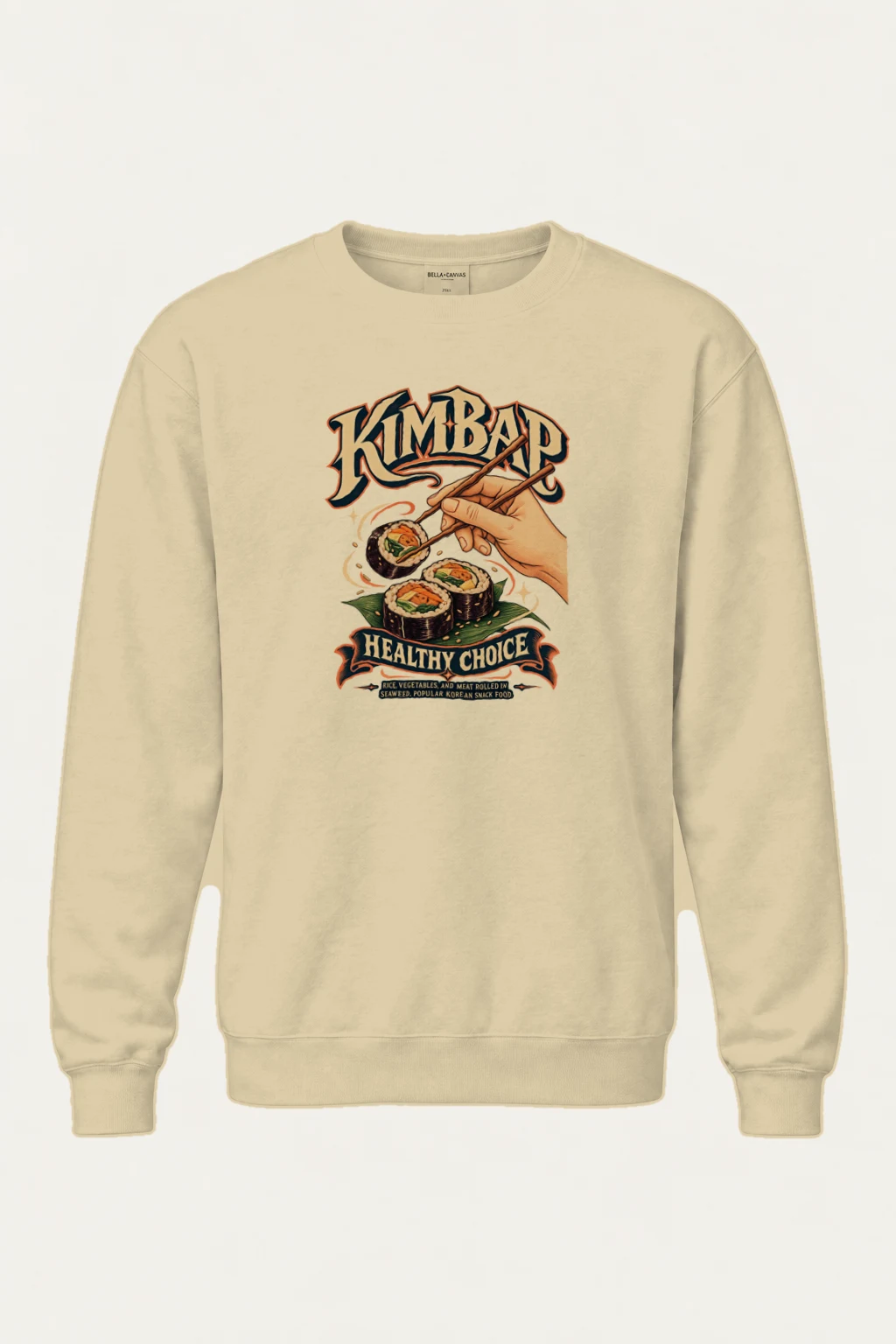 "Kimbap Healthy Choice" Heavy Blend Unisex Crewneck Sweatshirt | Gildan 18000