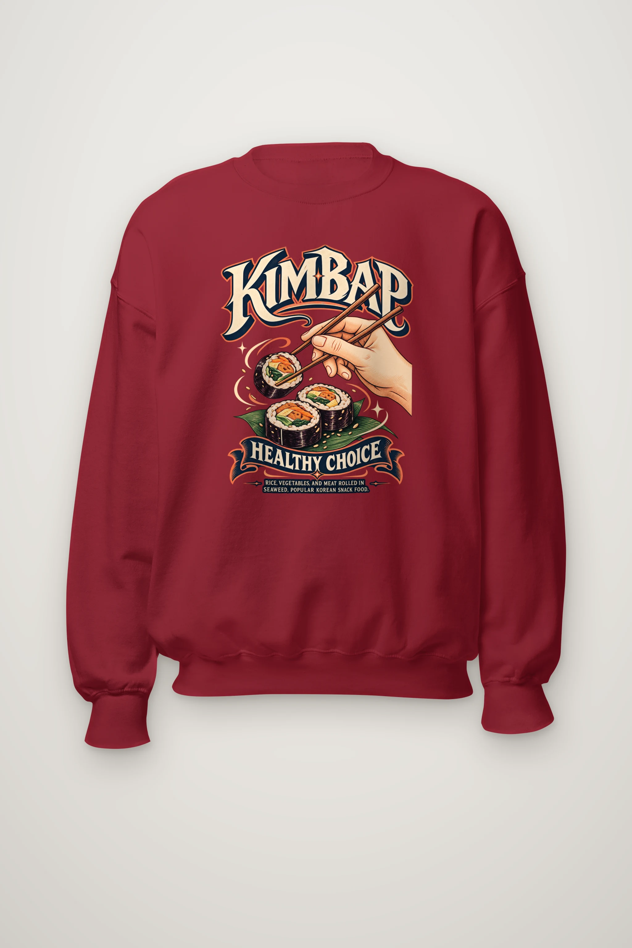 "Kimbap Healthy Choice" Heavy Blend Unisex Crewneck Sweatshirt