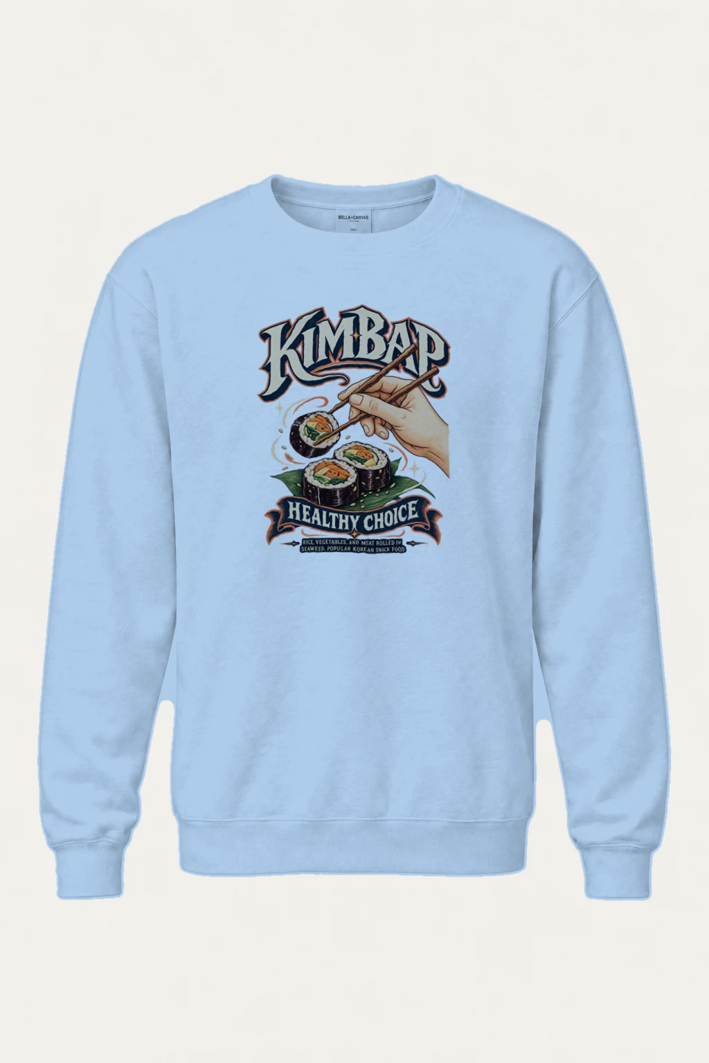 "Kimbap Healthy Choice" Heavy Blend Unisex Crewneck Sweatshirt | Gildan 18000