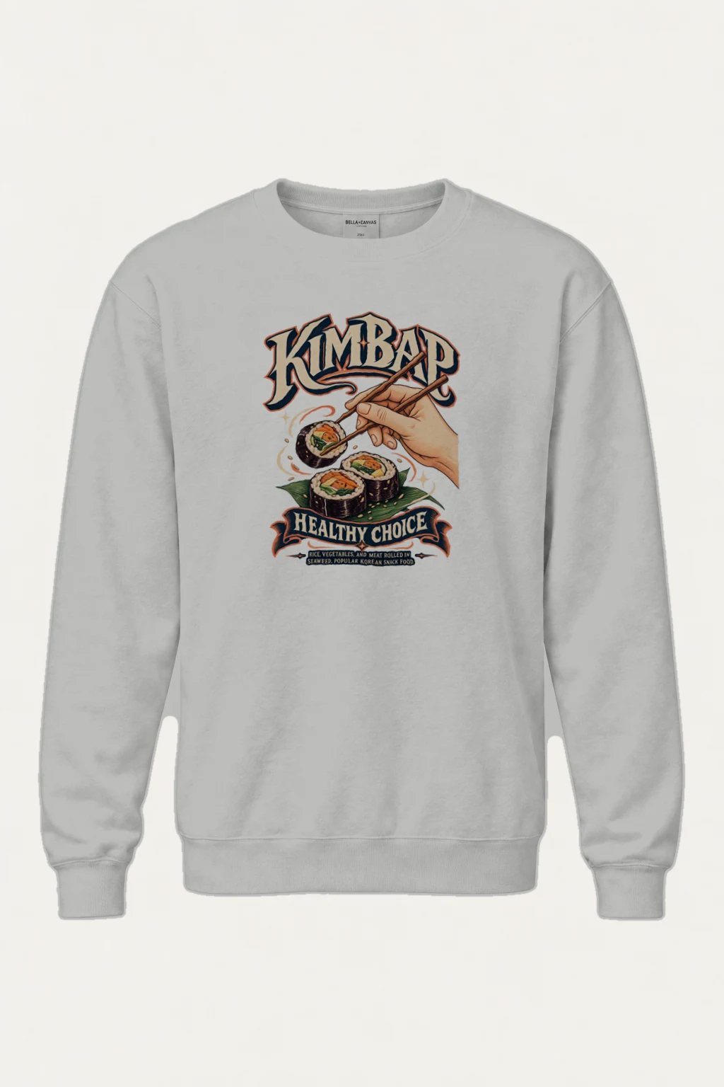 "Kimbap Healthy Choice" Heavy Blend Unisex Crewneck Sweatshirt | Gildan 18000