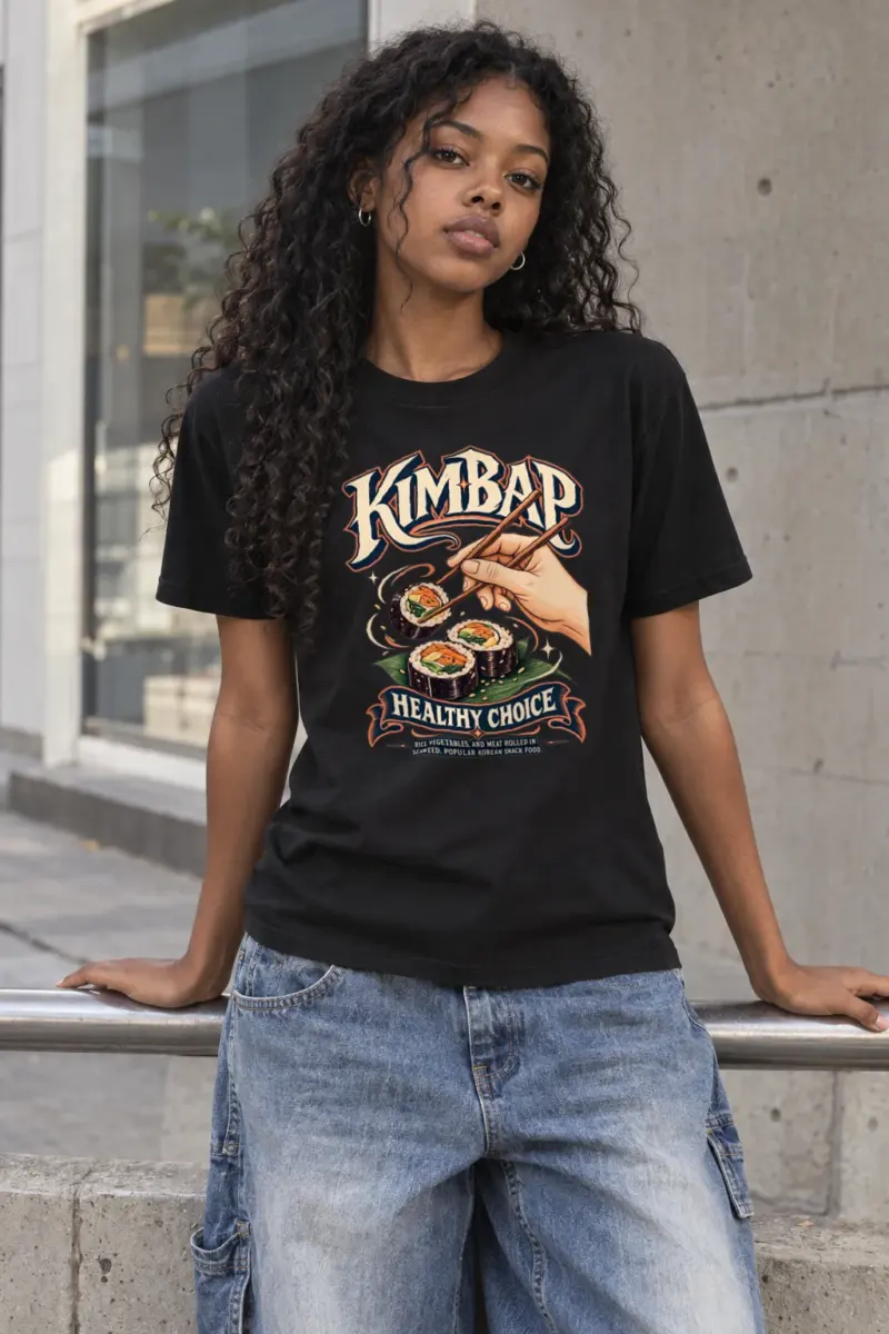 "Kimbap Healthy Choice" Heavyweight Unisex Crewneck T-shirt
