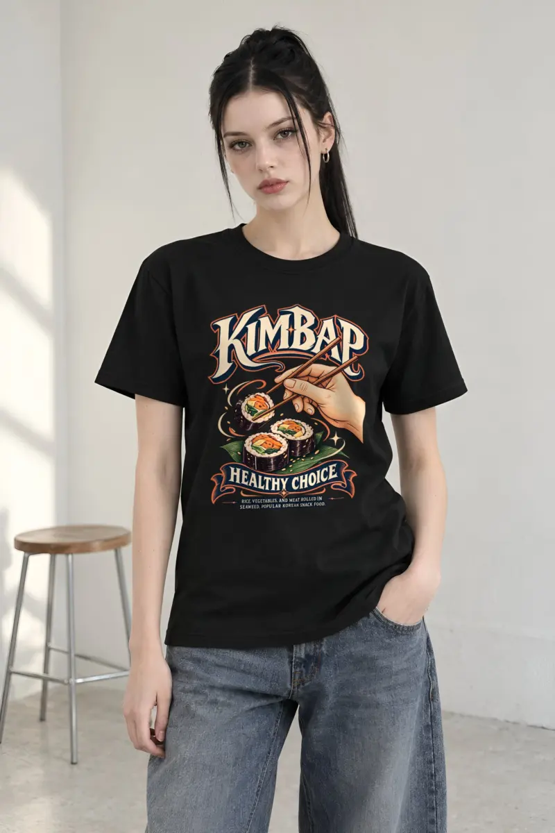 "Kimbap Healthy Choice" Heavyweight Unisex Crewneck T-shirt