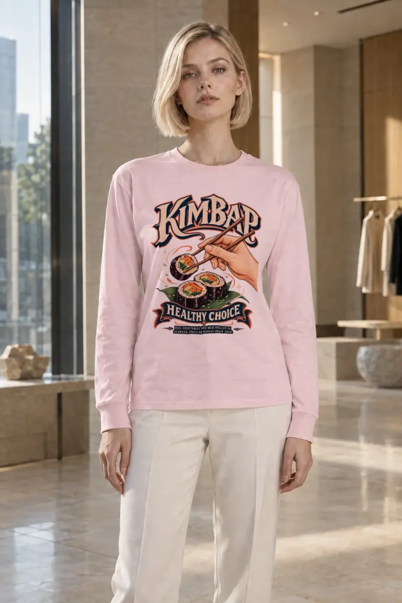 "Kimbap Healthy Choice" Unisex Longsleeve T-shirt | Gildan 2400