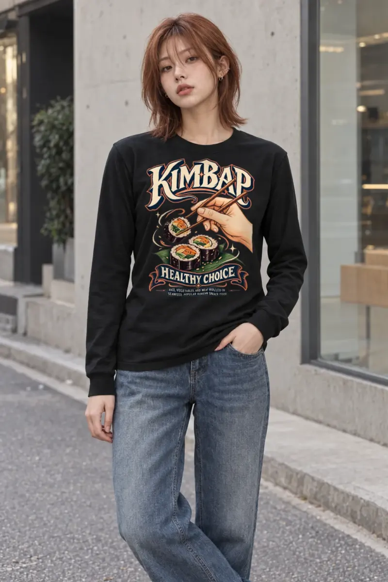 "Kimbap Healthy Choice" Unisex Longsleeve T-shirt