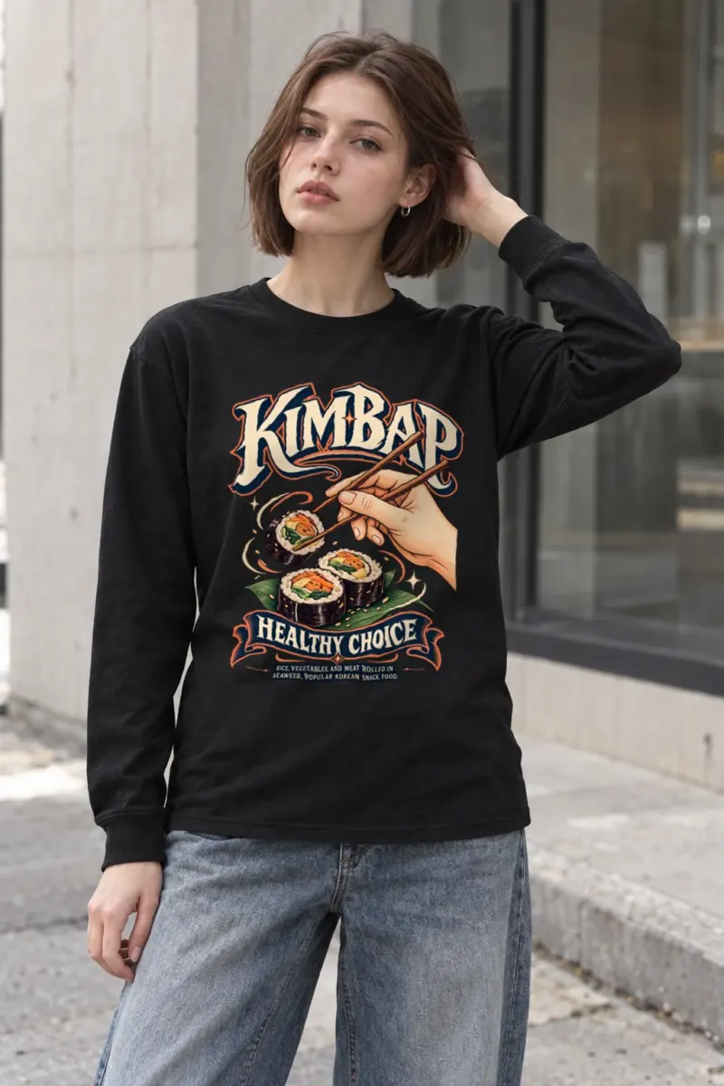 "Kimbap Healthy Choice" Unisex Longsleeve T-shirt