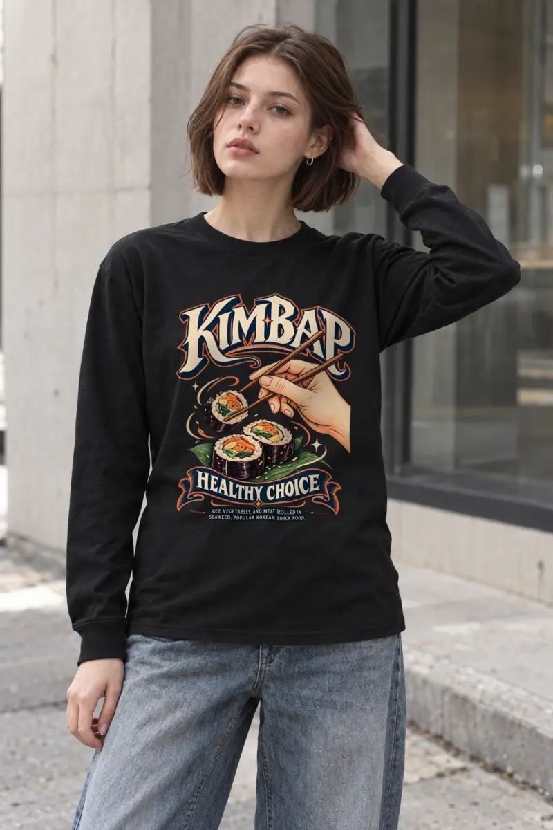 "Kimbap Healthy Choice" Unisex Longsleeve T-shirt