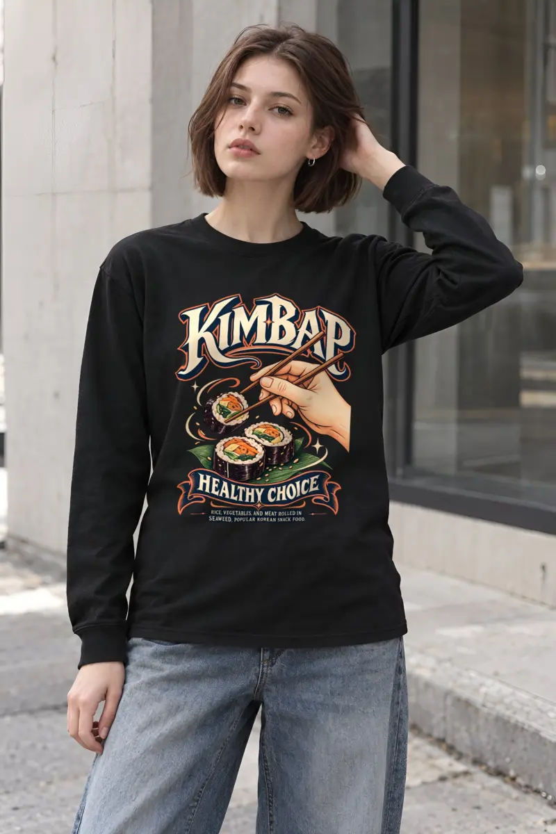 "Kimbap Healthy Choice" Unisex Longsleeve T-shirt
