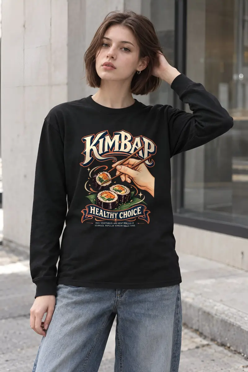 "Kimbap Healthy Choice" Unisex Longsleeve T-shirt