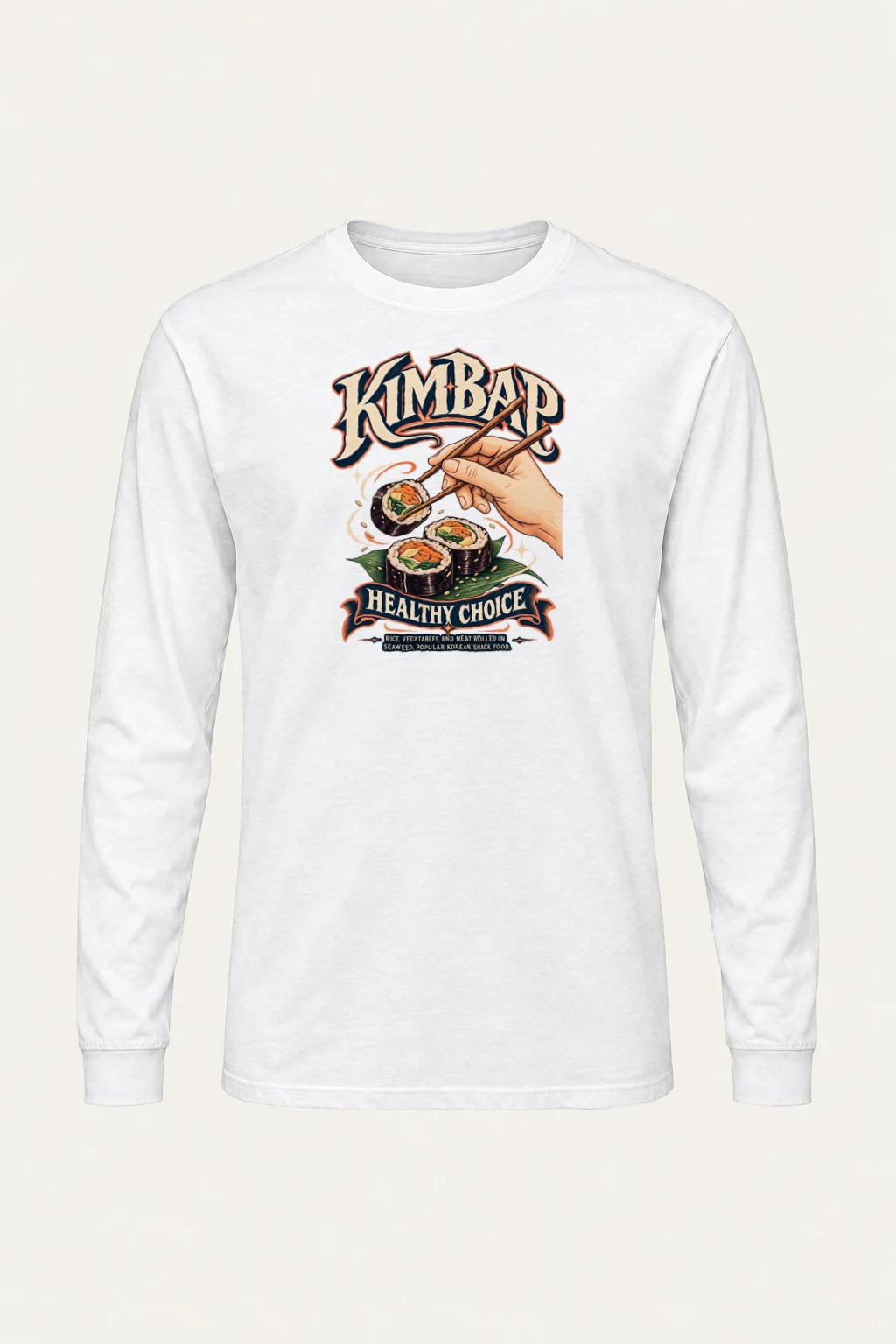 "Kimbap Healthy Choice" Unisex Longsleeve T-shirt | Gildan 2400