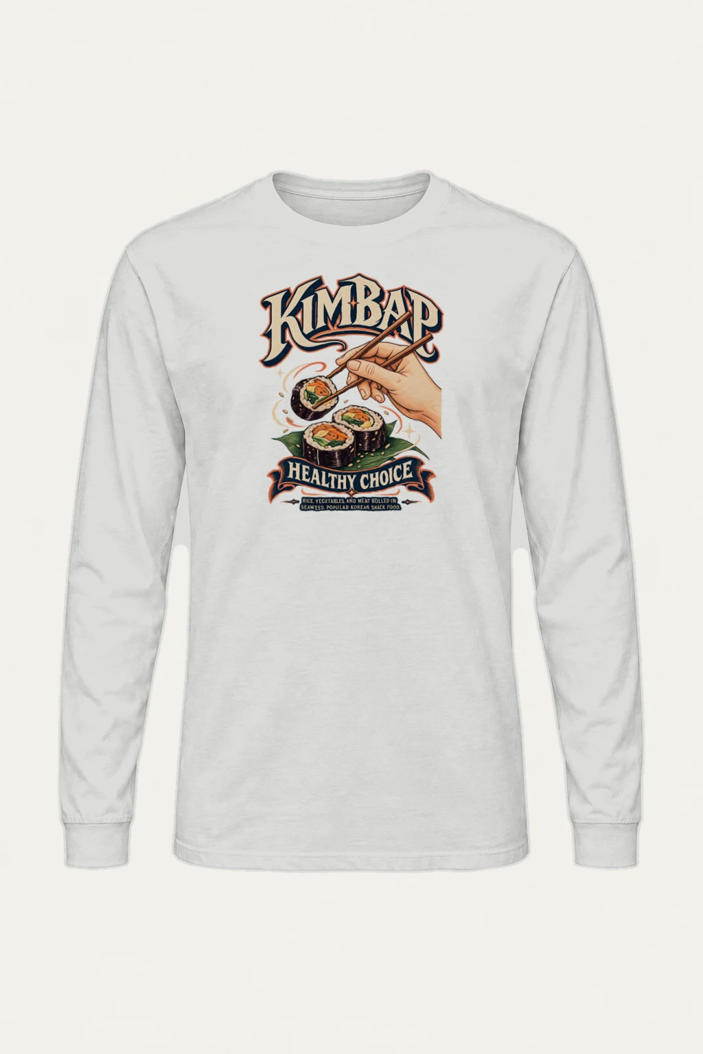 "Kimbap Healthy Choice" Unisex Longsleeve T-shirt | Gildan 2400
