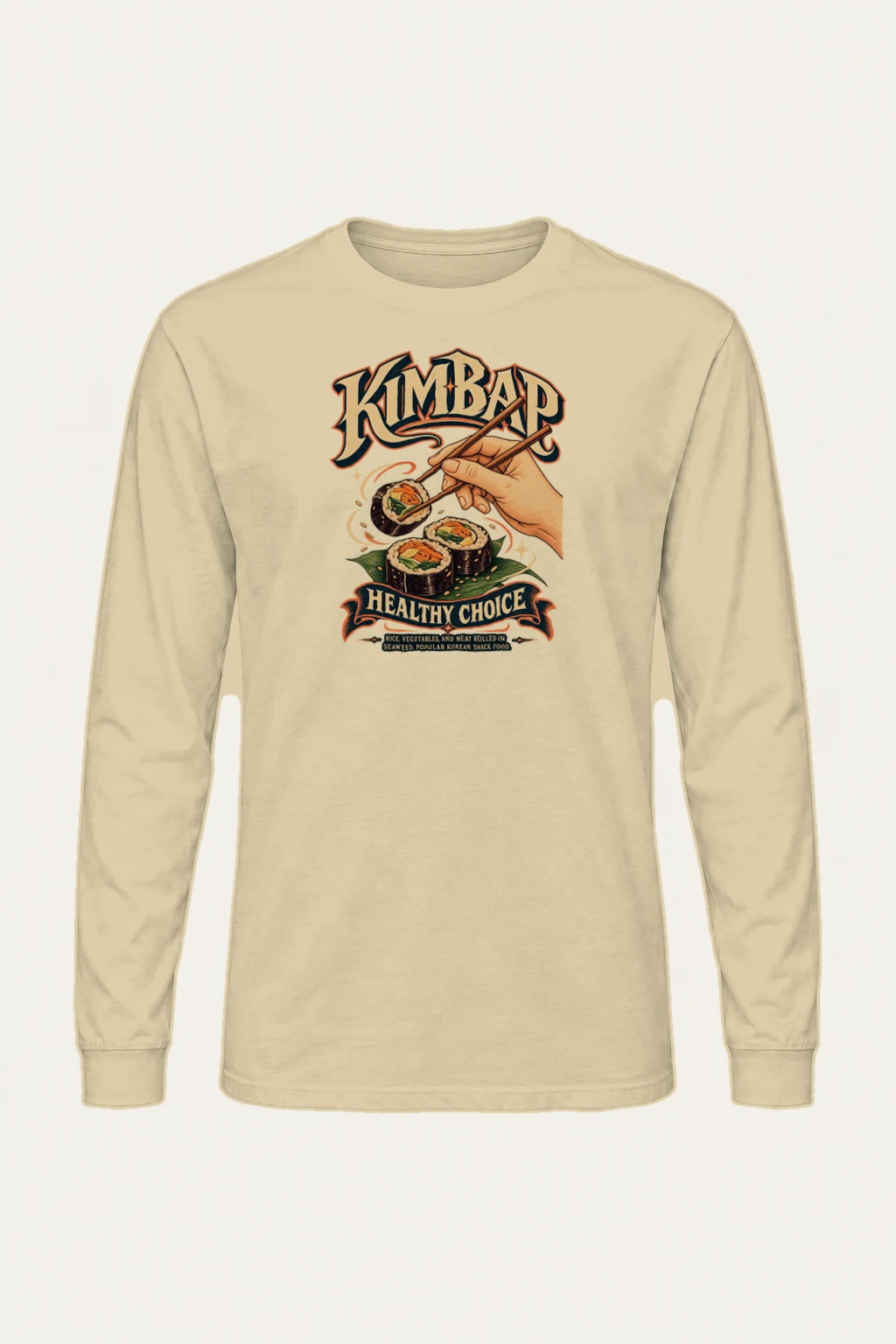 "Kimbap Healthy Choice" Unisex Longsleeve T-shirt | Gildan 2400