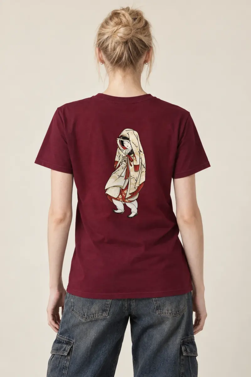 "Kimono Blossom Portrait" Heavyweight Unisex Crewneck T-shirt