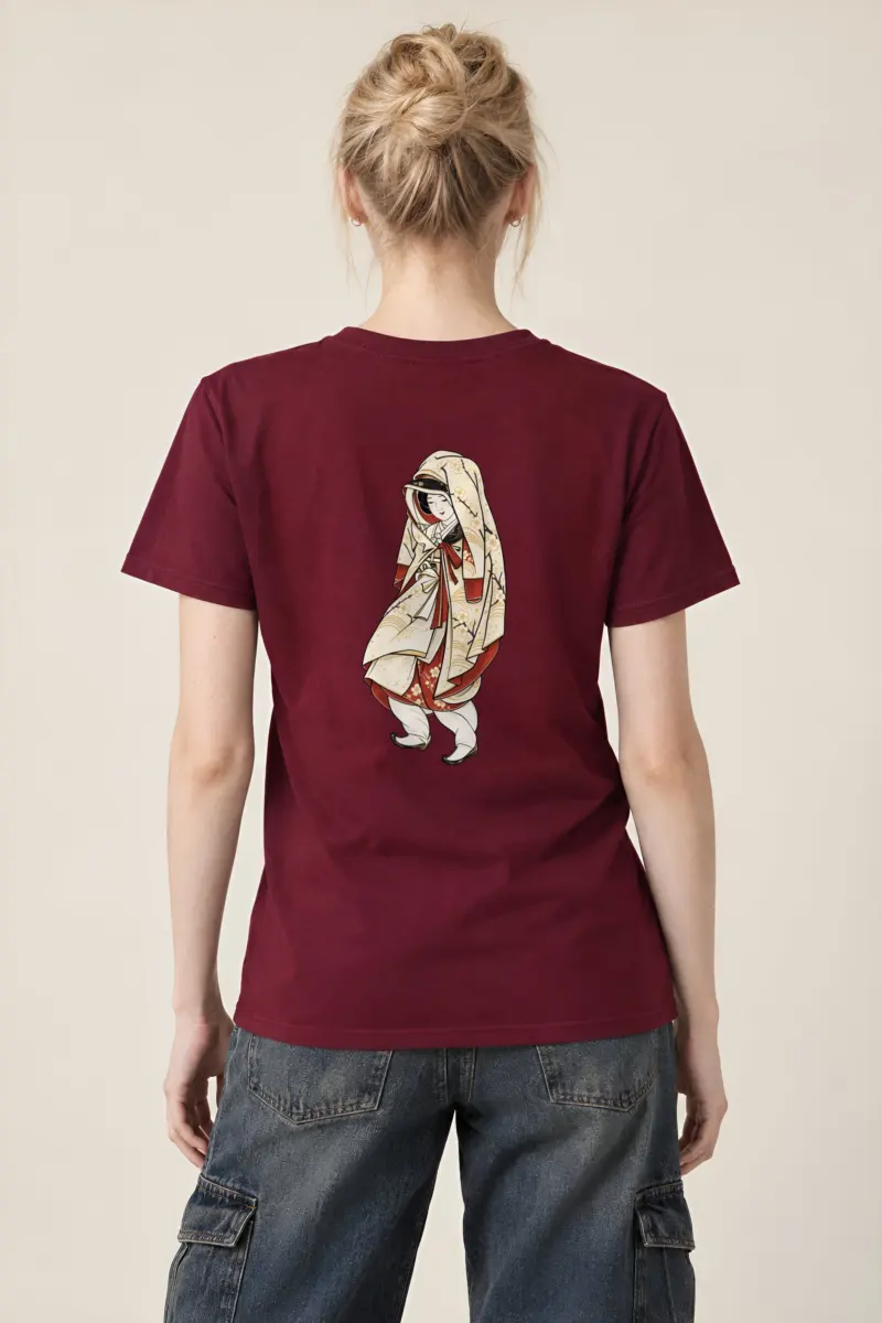 "Kimono Blossom Portrait" Heavyweight Unisex Crewneck T-shirt