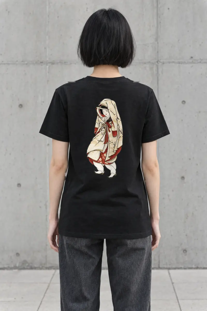 "Kimono Blossom Portrait" Heavyweight Unisex Crewneck T-shirt