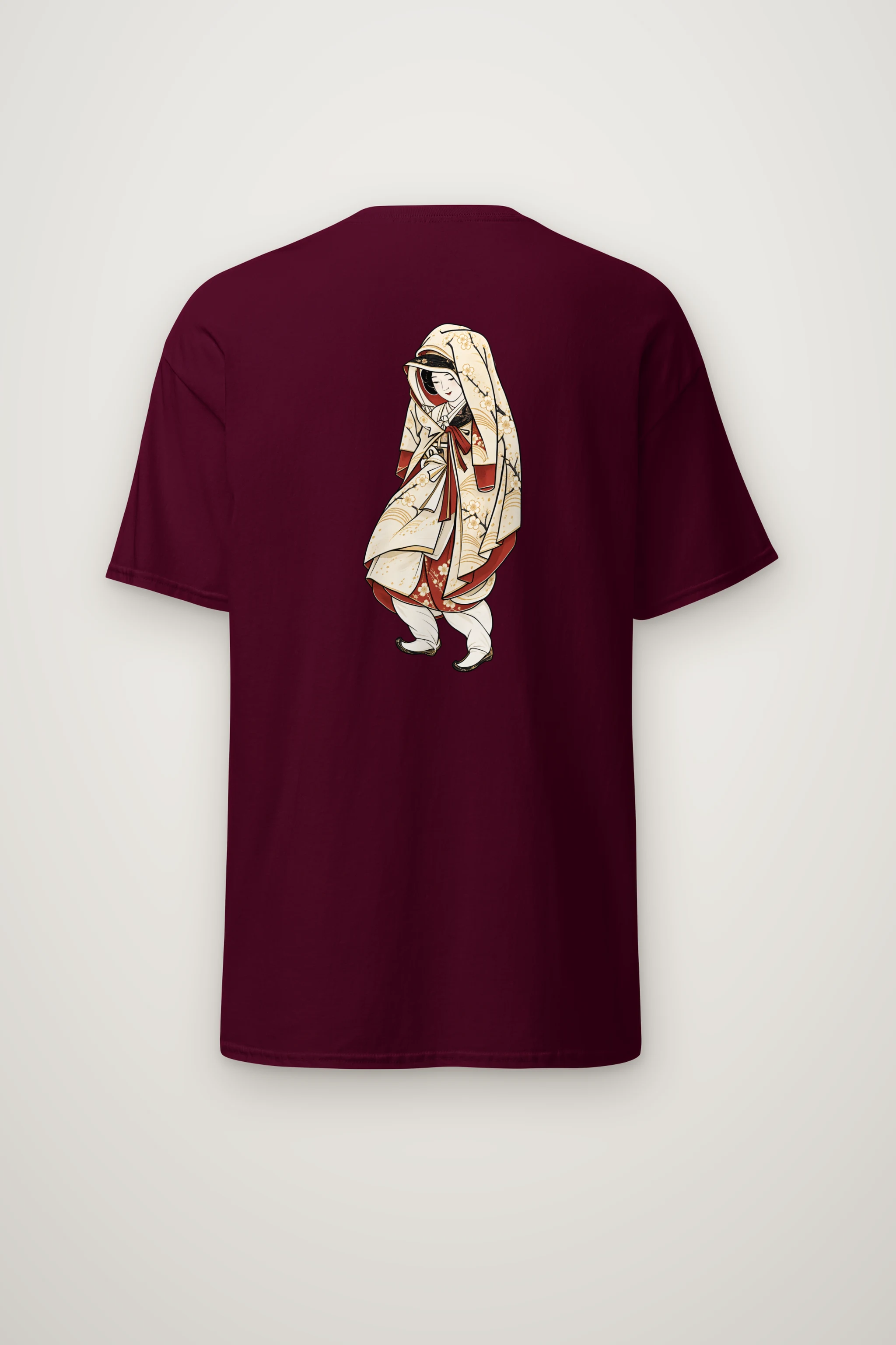 "Kimono Blossom Portrait" Heavyweight Unisex Crewneck T-shirt